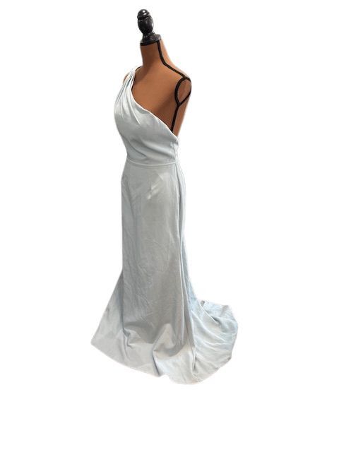 Mac Duggal One Shoulder Jersey Mermaid Gown in Powder Blue Size M / US 6-8 / IT 42-44 - 4 Thumbnail