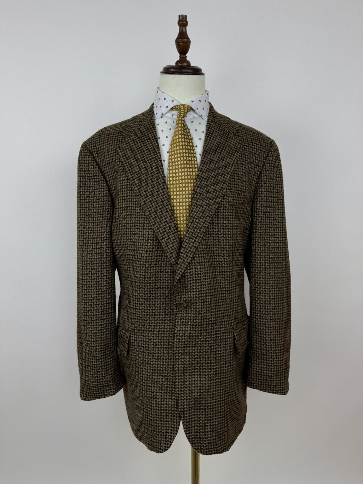 Chaps Ralph Lauren Chaps Ralph Lauren Vintage Pied-de-poule tweed wool Blazer Size 40R - 2 Thumbnail