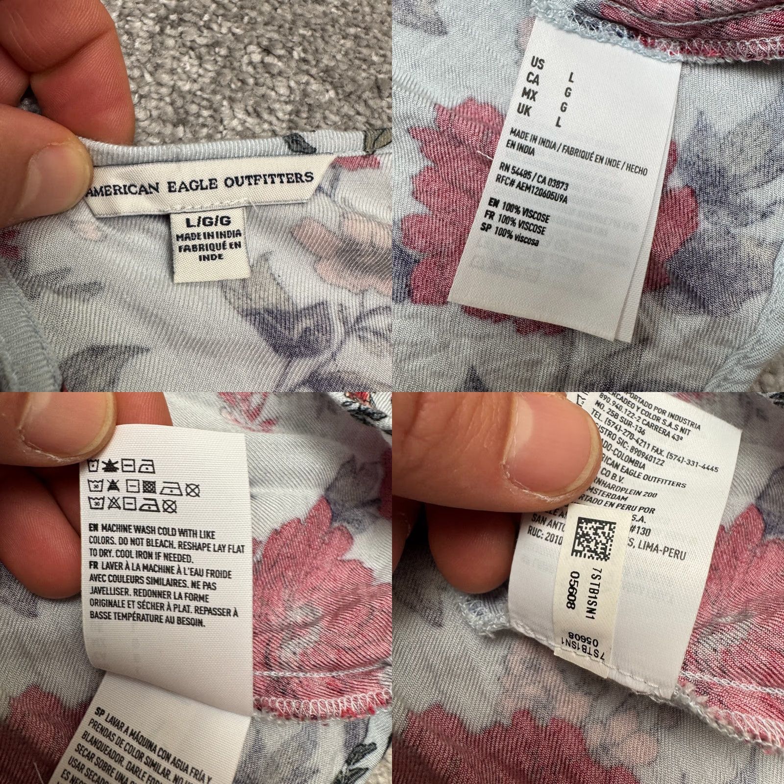 American Eagle Outfitters American Eagle Outfitters Dress Shirt Womens Large Multicolor Floral Short Sundress Bohemian 90s? Size L / US 10 / IT 46 - 8 Thumbnail