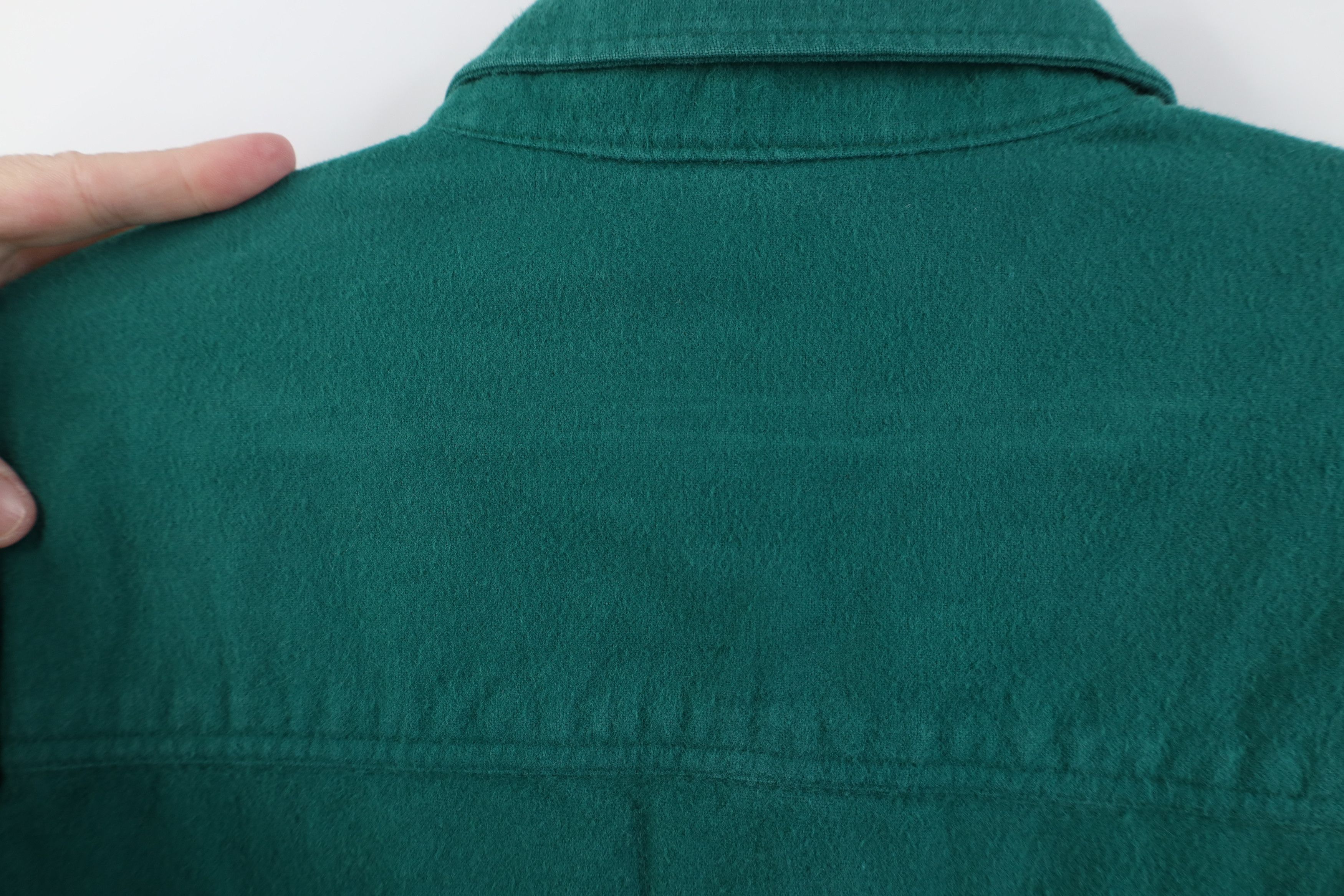 Vintage Vintage 70s Streetwear Cloth Collared Button Shirt Green Size US L / EU 52-54 / 3 - 11 Thumbnail