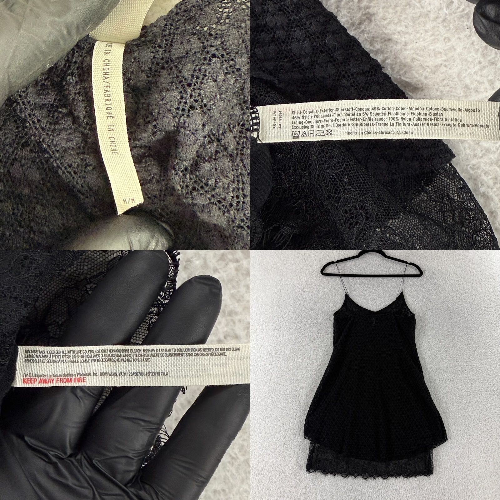 Free People Free People Intimately Mini Lace Slip Dress Womens M Black Layered Sleepwear Size M / US 6-8 / IT 42-44 - 8 Thumbnail