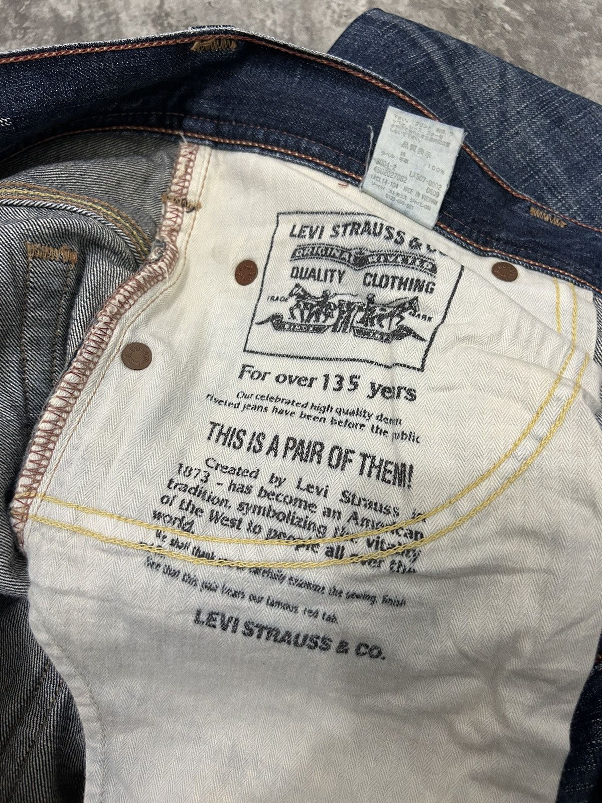 Levi's 90s Levis 507 Vintage Y2K Boot Cut Retro Denim Pants Size US 36 / EU 52 - 15 Thumbnail