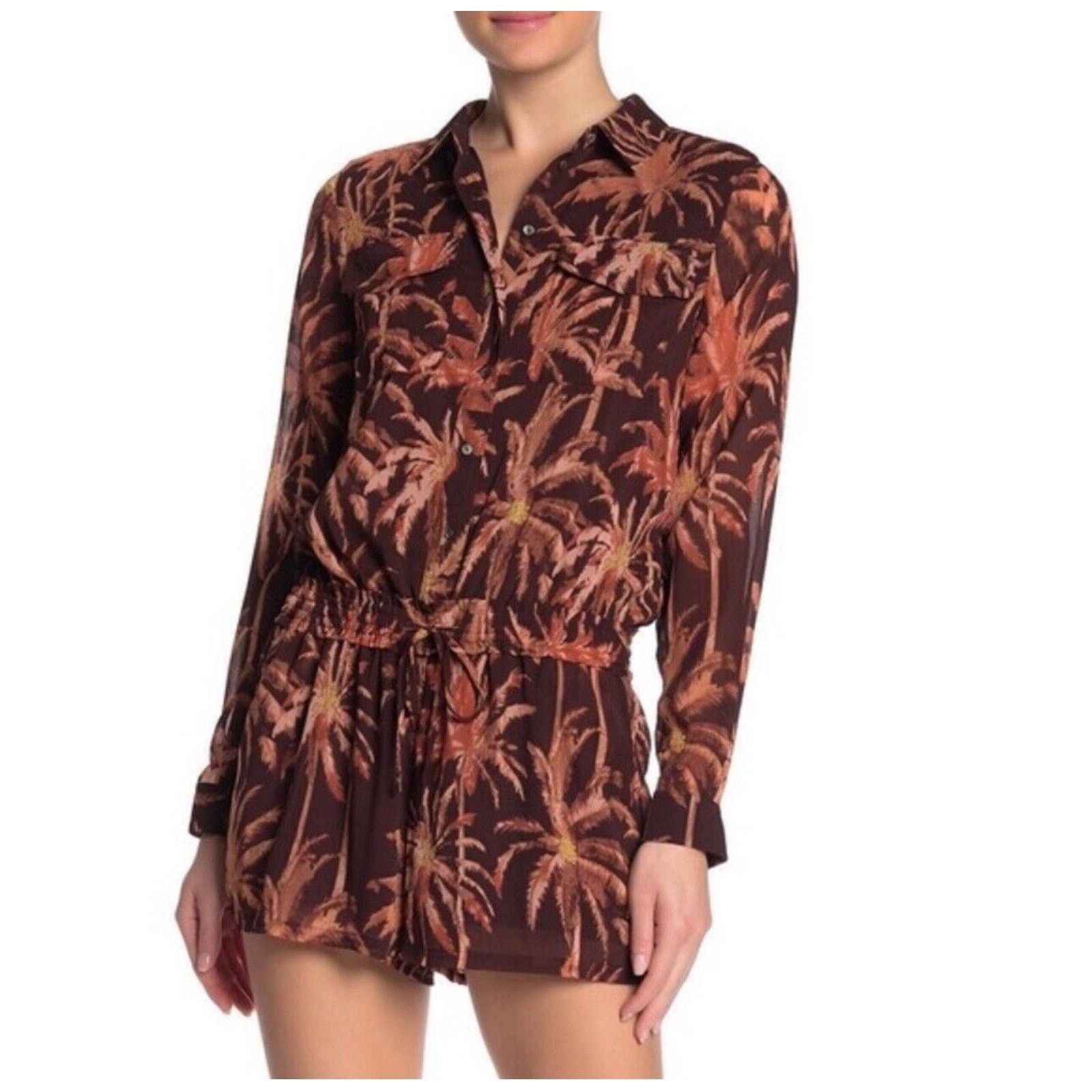 Scotch & Soda Scotch & Soda Fading Roads Tropical Romper Womens L Grunge Size 34" / US 12 / IT 48 - 14 Thumbnail