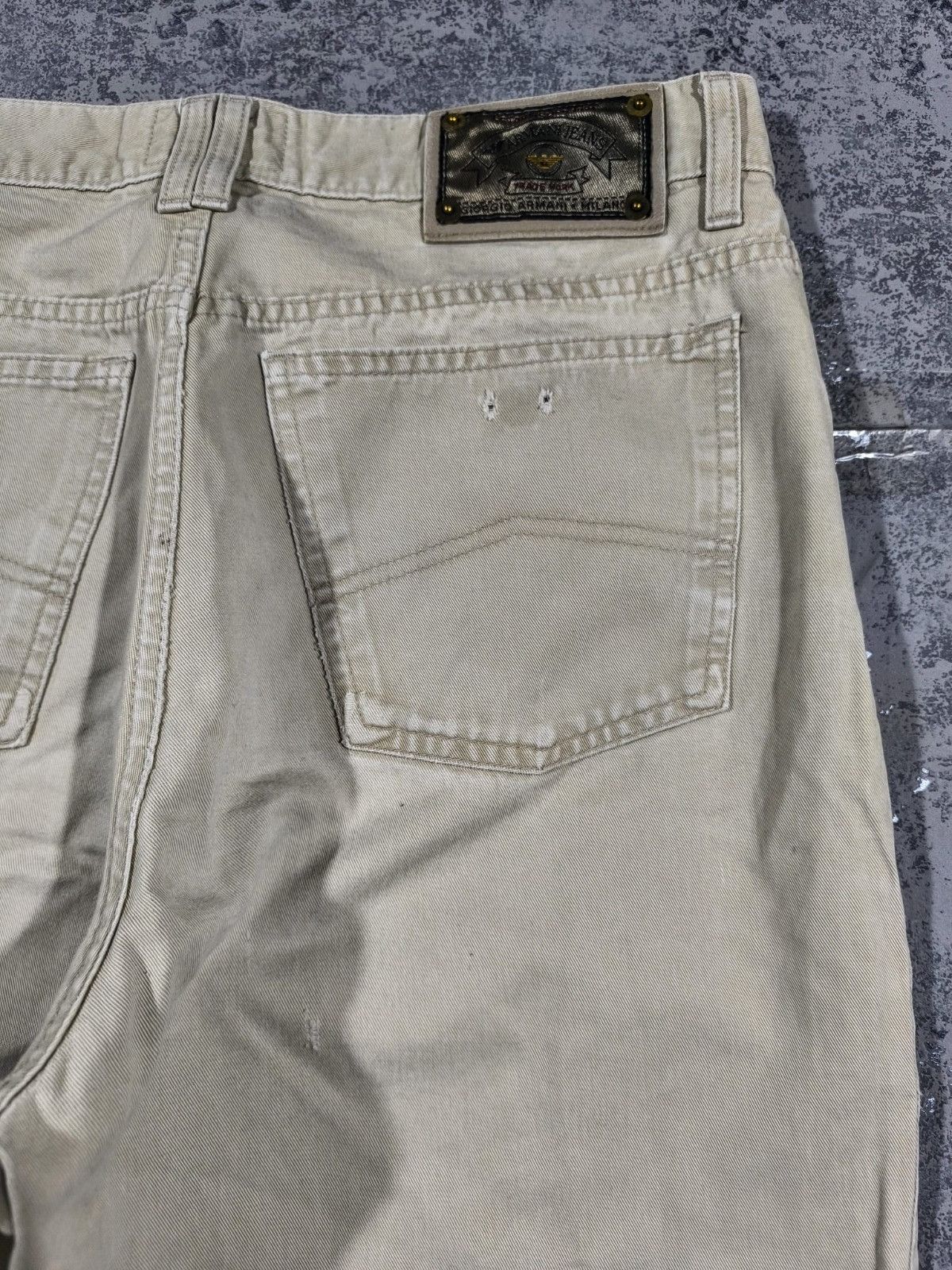 Giorgio Armani Vintage 90s Italy Armani Jeans Distressed Faded Size US 33 - 6 Thumbnail