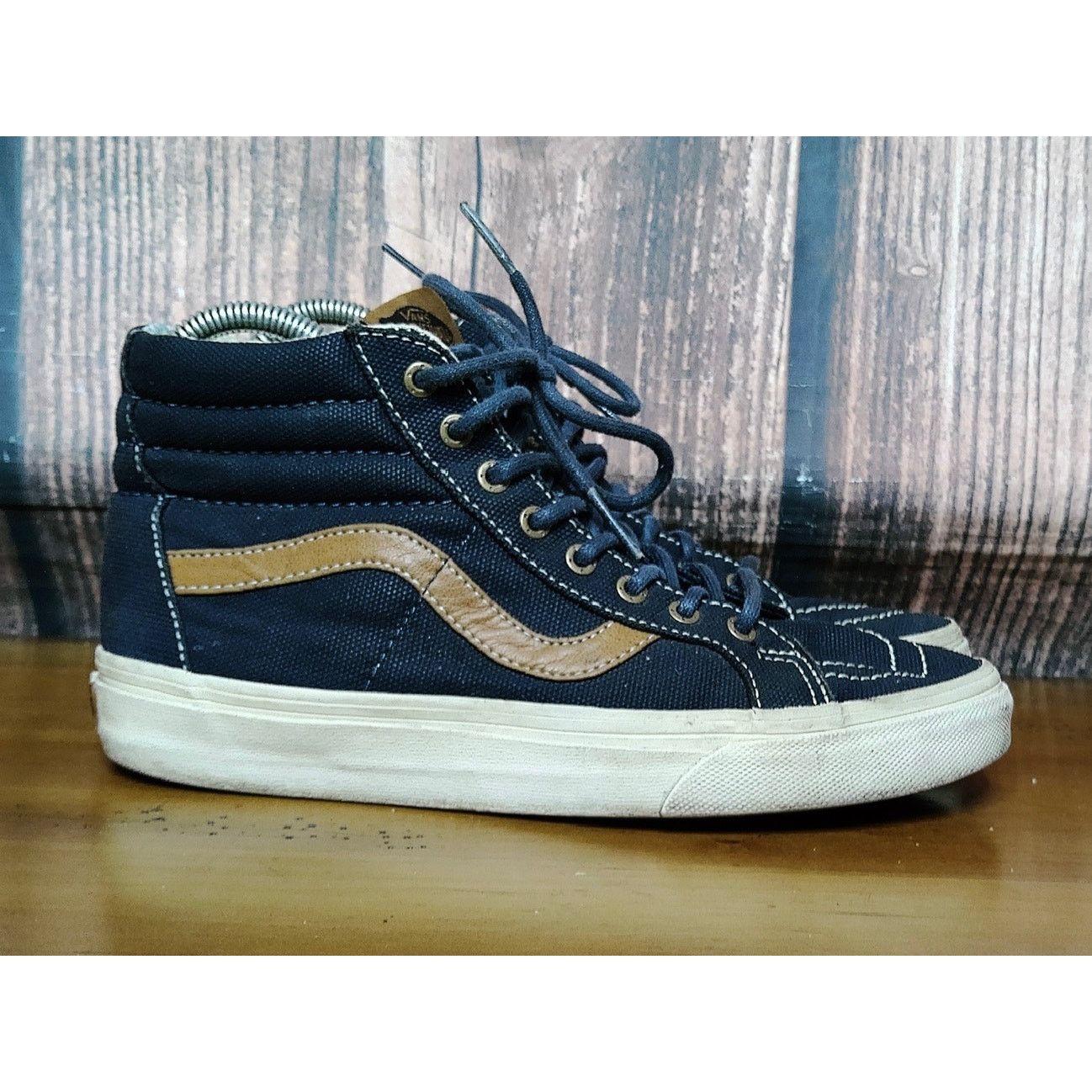 Vans Vans Sk8-Hi Unisex High Top Navy Blue Size M6.5 W8 Lace Up Size US 6.5 / EU 39-40 - 5 Thumbnail