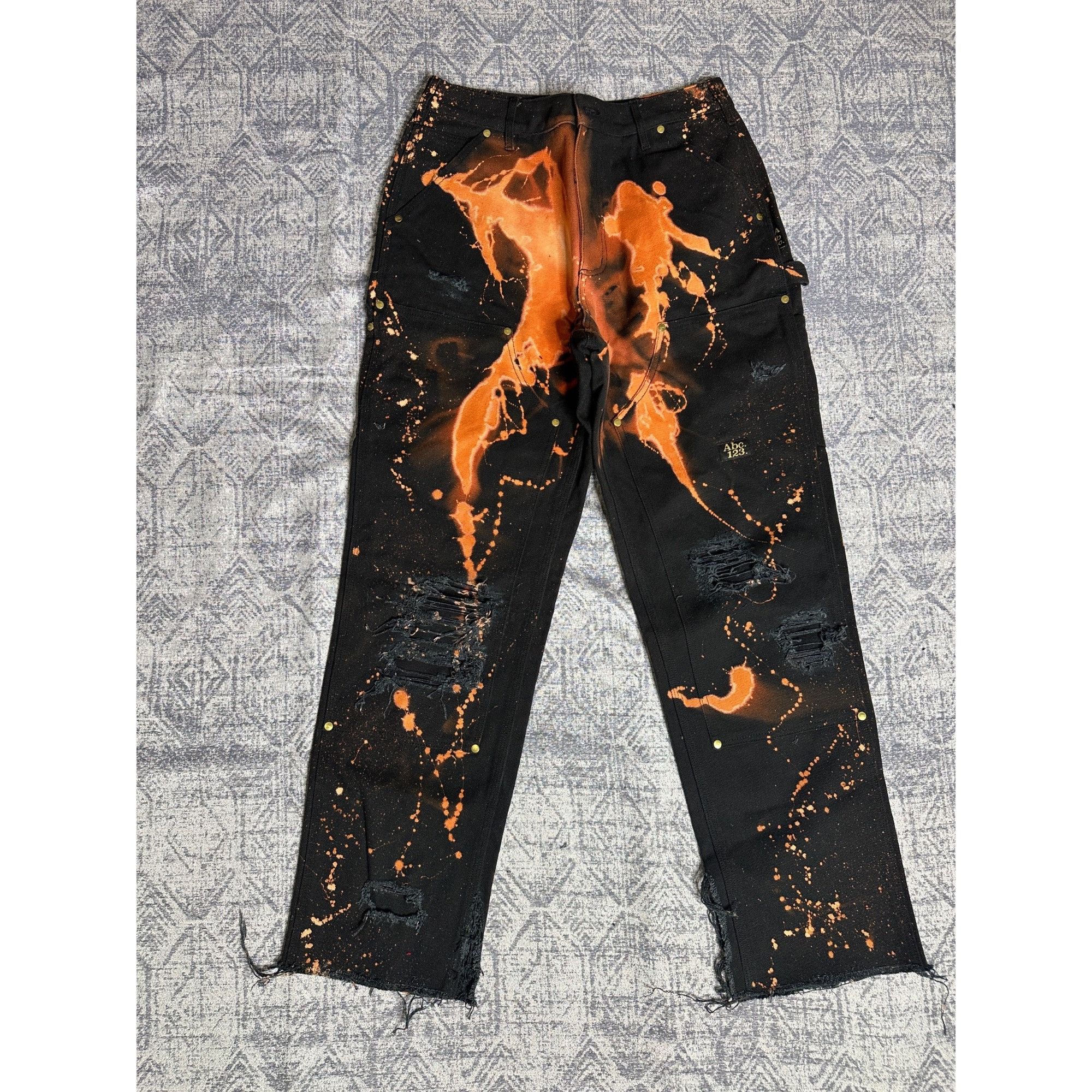 Advisory Board Crystals Custom Reworked Embellished Bleached Distressed Paint Staine Size US 32 / EU 48 - 1 Thumbnail