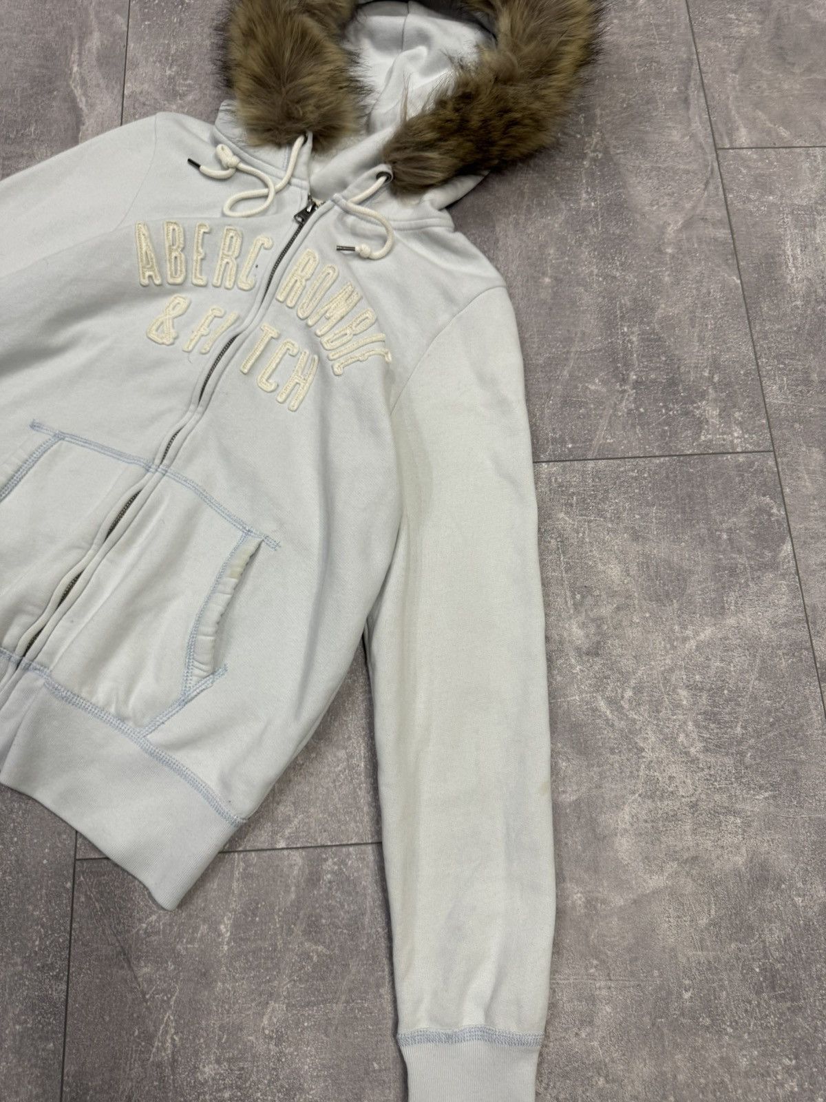 Abercrombie & Fitch Vintage Abercrombie & Fitch Fur Zip Hoodie Y2K Size US M / EU 48-50 / 2 - 4 Thumbnail