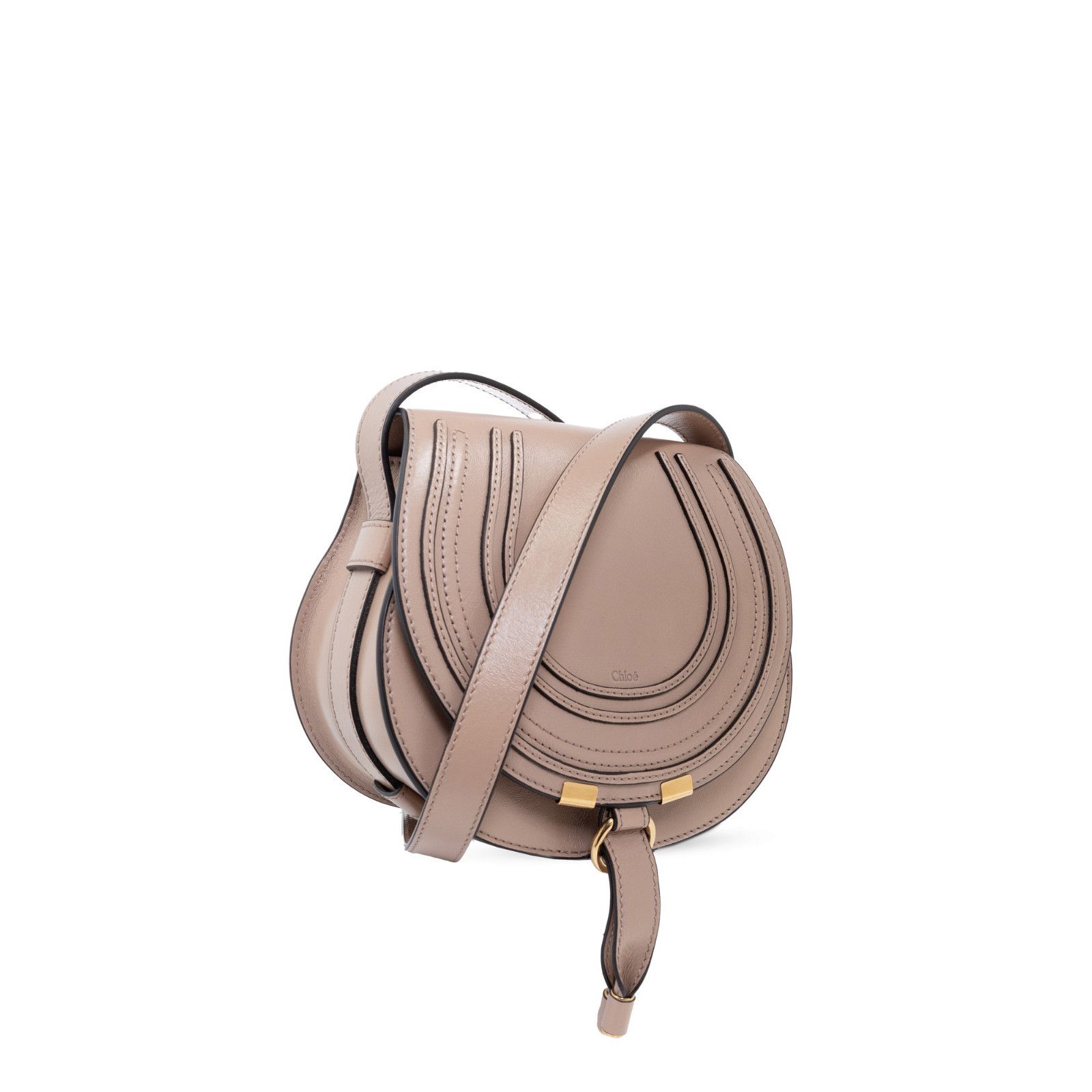 Chloe Chloe Small Saddle Deep Beige Grained Leather Shoulder Bag N Size ONE SIZE - 3 Thumbnail