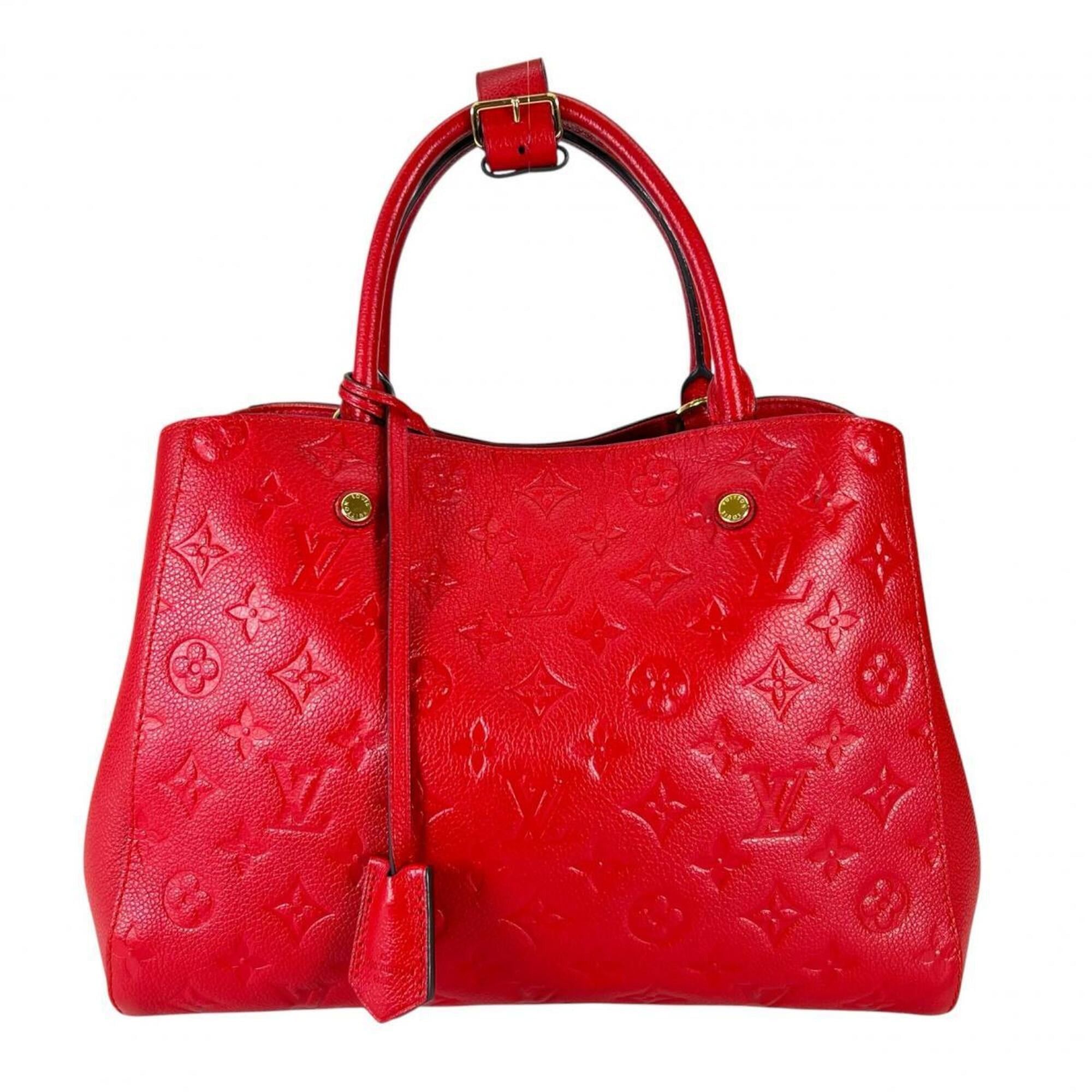 Louis Vuitton Louis Vuitton Handbag Cerise Montaigne MM Monogram Empreinte M41194 Red Size ONE SIZE - 1 Thumbnail
