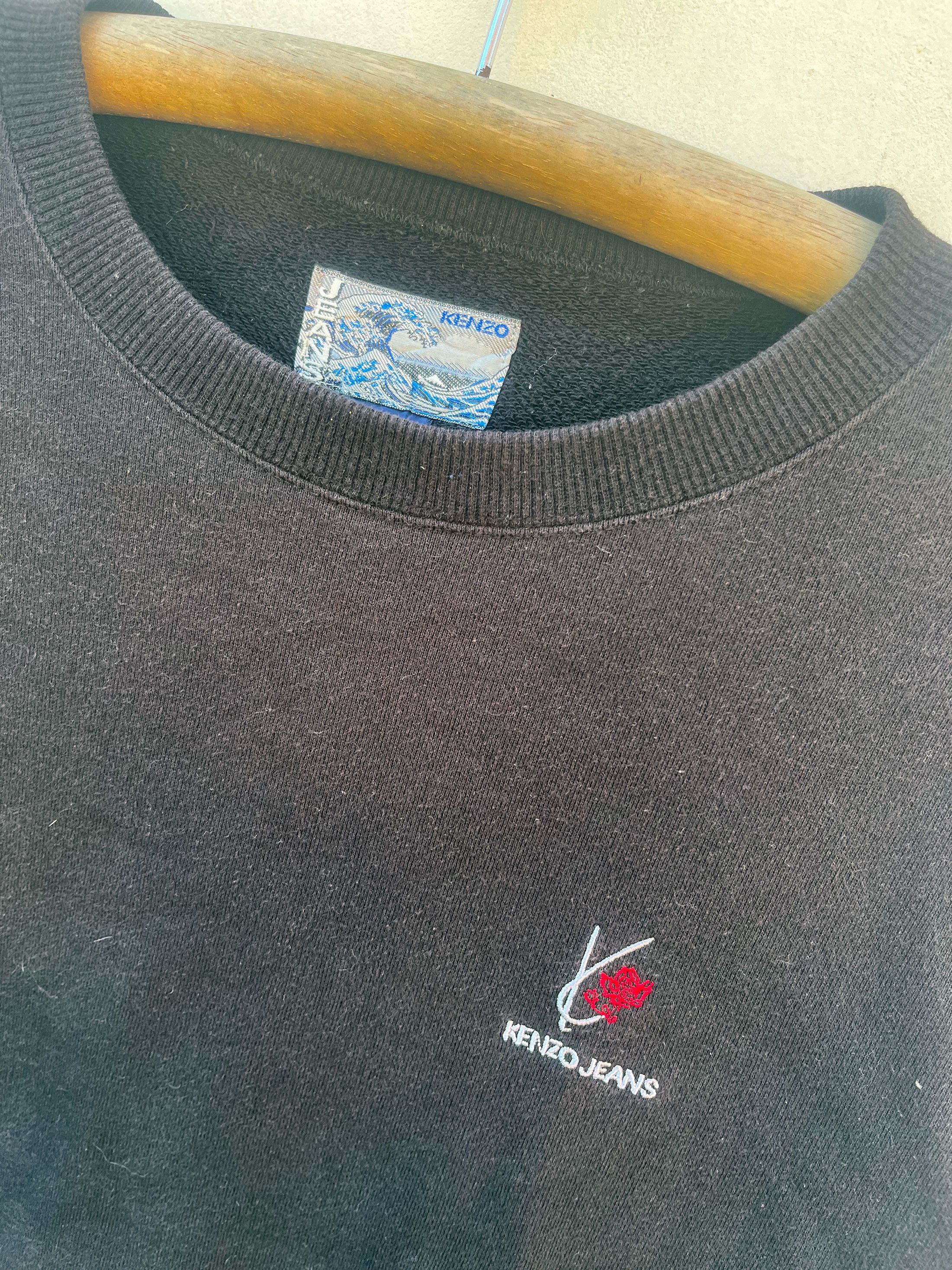 Kenzo Kenzo Jeans Spell Out Flower Embroidery Warm Shirt Crewneck Size US L / EU 52-54 / 3 - 2 Thumbnail