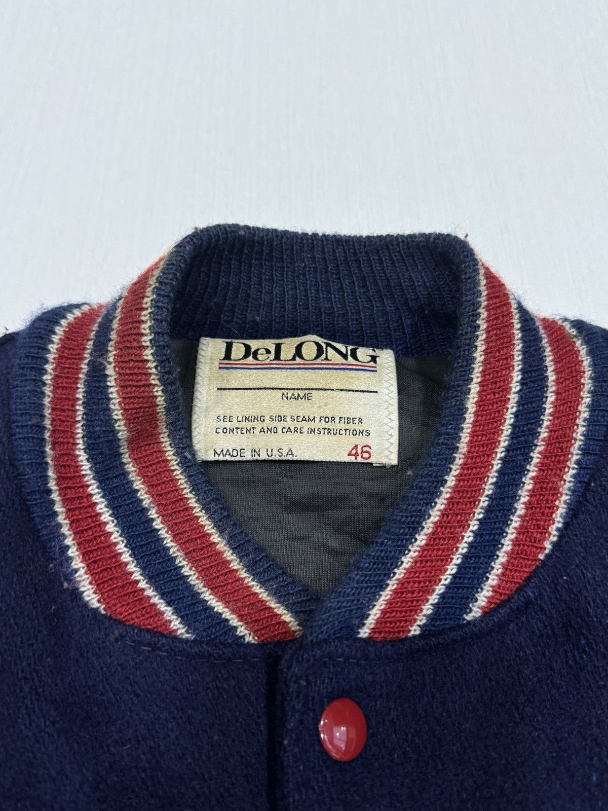 If Six Was Nine × Japanese Brand × Vintage Vintage Atlanta Braves De Long Leather Bomber Made in USA Size US S / EU 44-46 / 1 - 8 Thumbnail