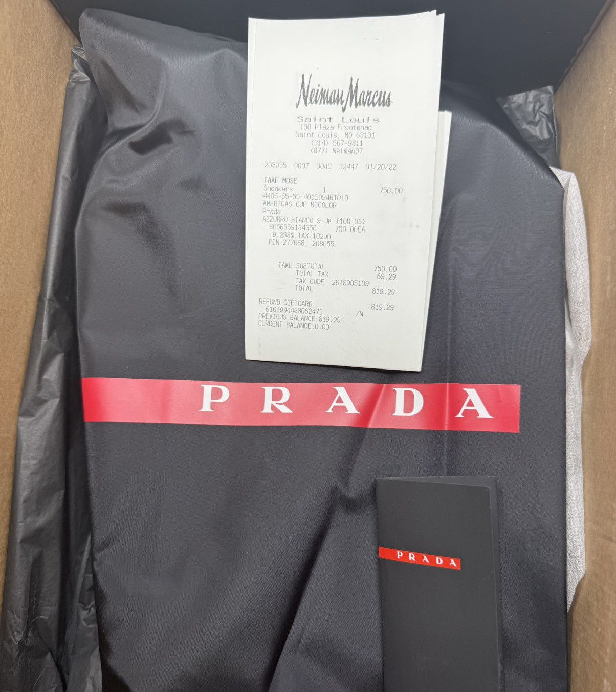 Prada Prada Americas Cup Sneaker Light Blue Size US 10 / EU 43 - 9 Thumbnail