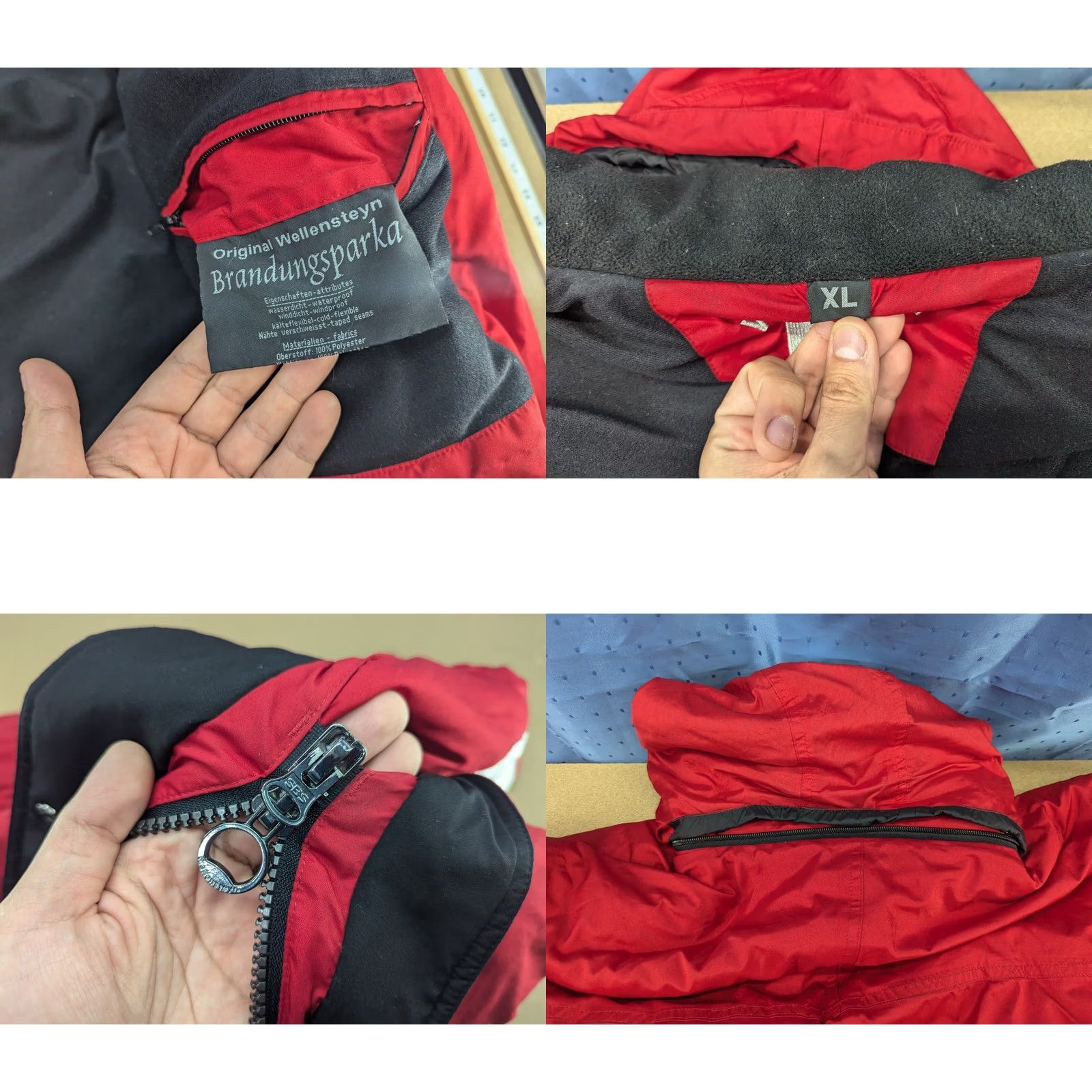 Vintage VINTAGE Wellensteyn Brandungsparka Jacket Men XL Red Waterproof Hooded Parka Mens Size US XL / EU 56 / 4 - 8 Thumbnail