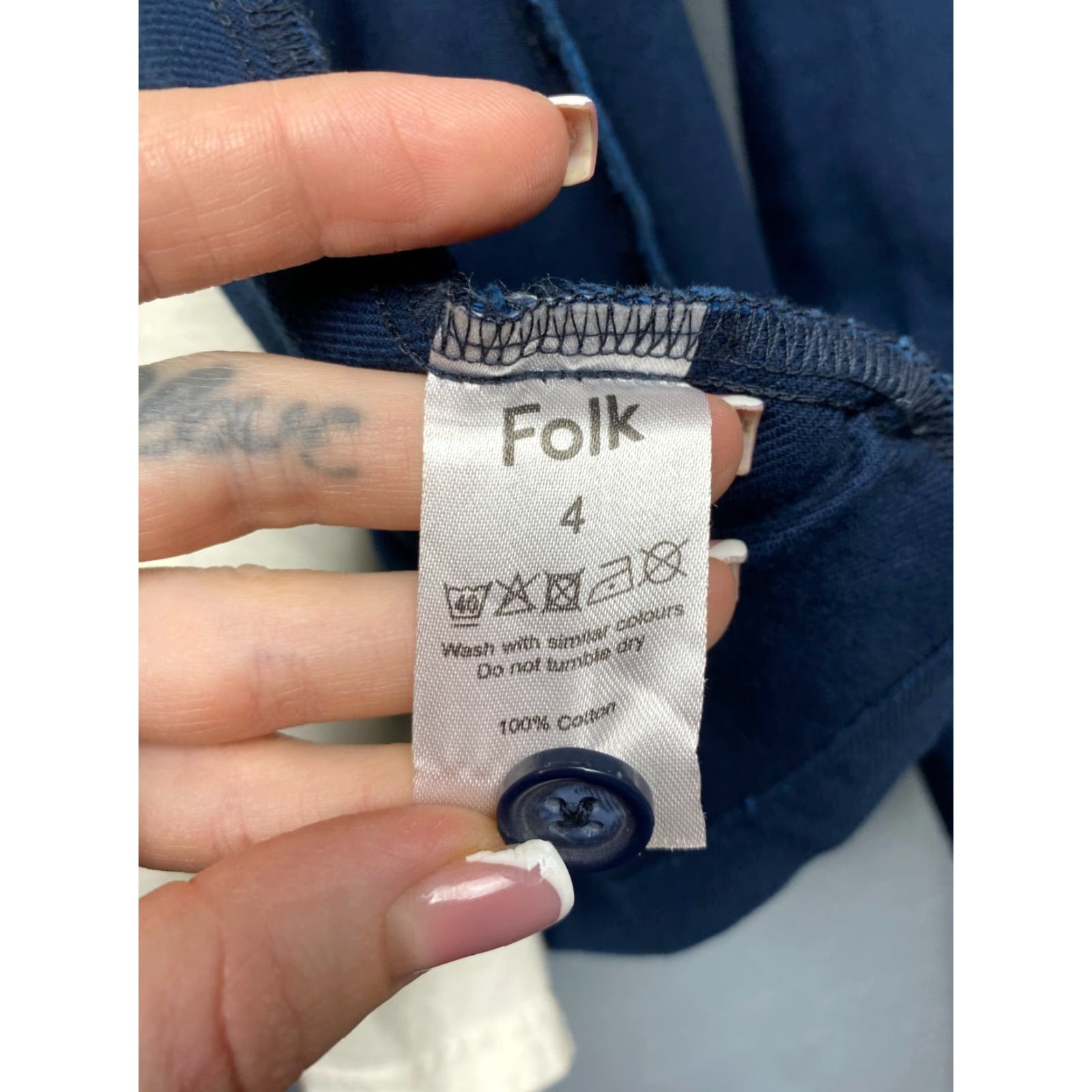Folk Folk Jacket Mens Overshirt Size L Blue Zip Solid Vintage: No Windbreaker Regular Casual Size US L / EU 52-54 / 3 - 7 Thumbnail