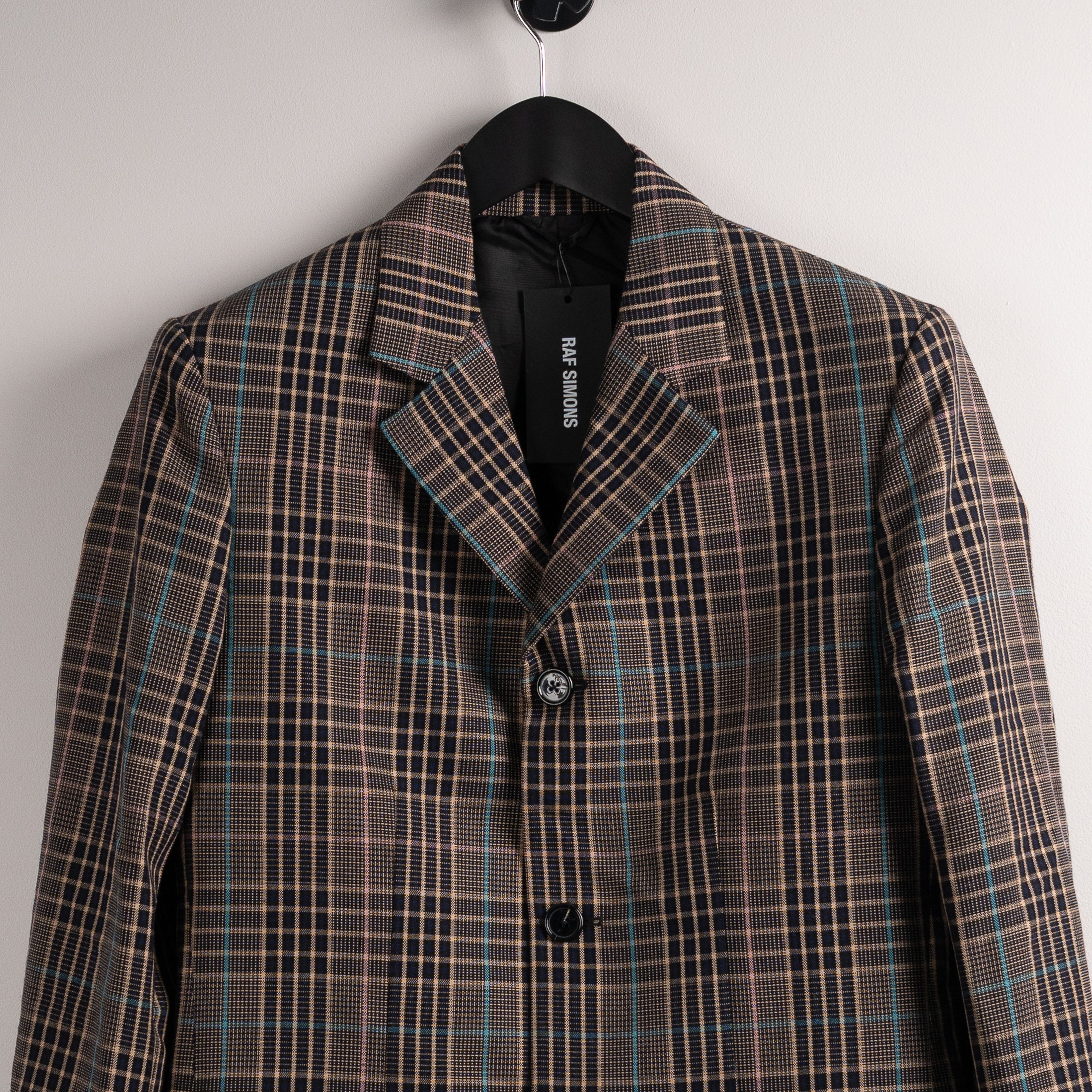 Raf Simons Raf Simons Back Zip Plaid Blazer Brown Size US L / EU 52-54 / 3 - 4 Thumbnail