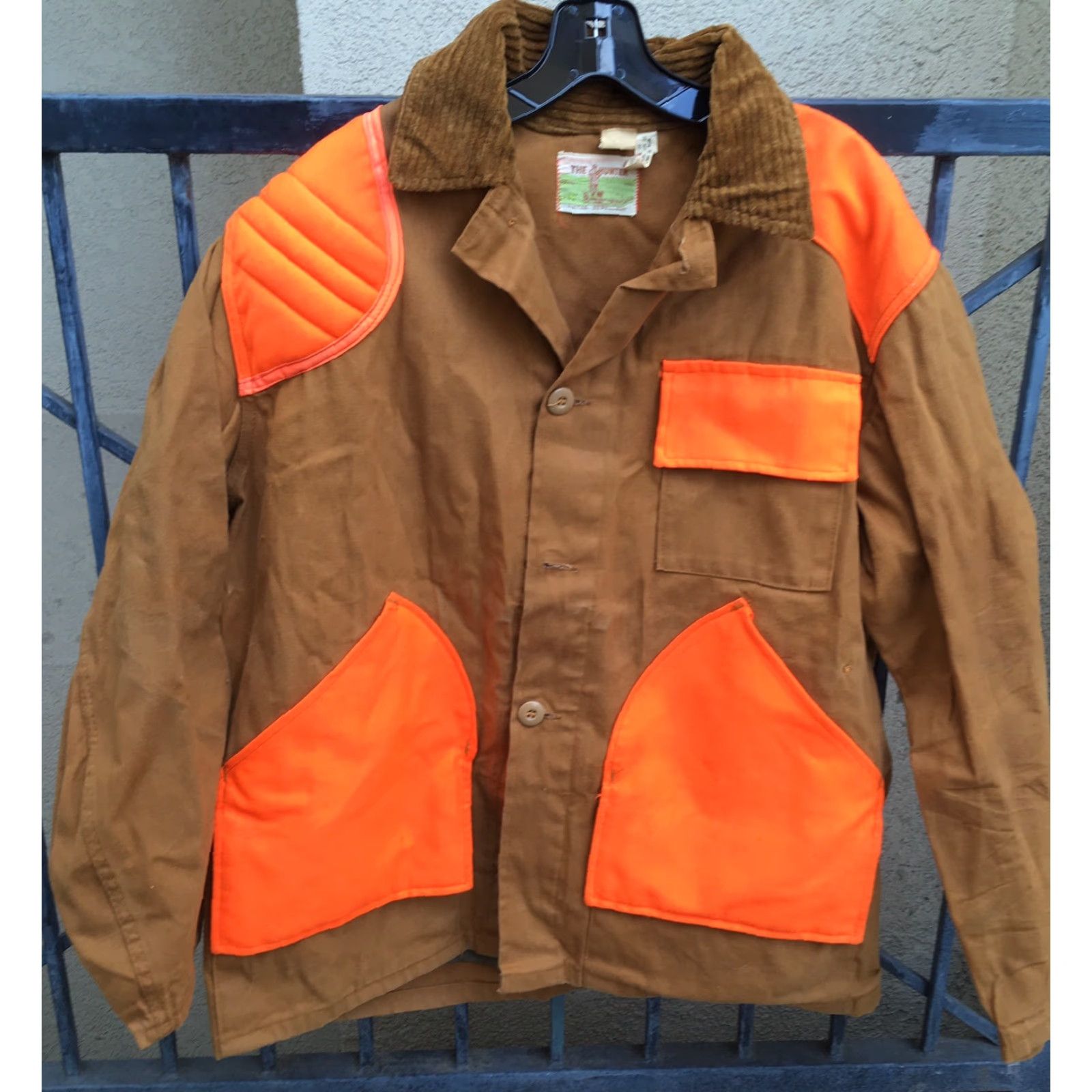 Hunter VINTAGE The Hunter Hunting Jacket Water Repellent Size 44 Brown Fluorescent Orange Jacket Hunters Coat Shirt Mens Size US S / EU 44-46 / 1 - 3 Thumbnail