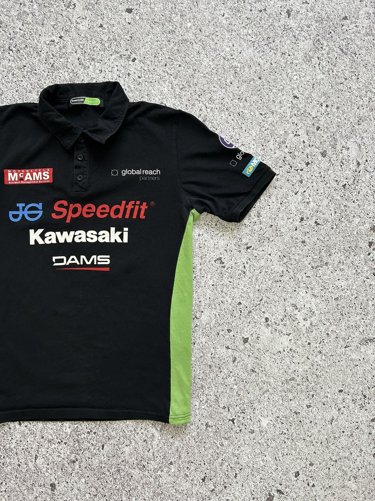 Vintage Motorcycle Kawasaki Dams Global Reach Partners T-Shirt Size US M / EU 48-50 / 2 - 3 Thumbnail