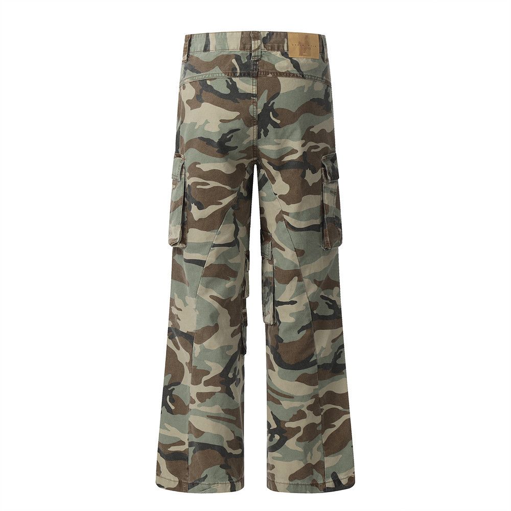 Designer × Japanese Brand × Vintage washed faded camo skate hiphop baggy cargo pants Size US 29 - 7 Thumbnail