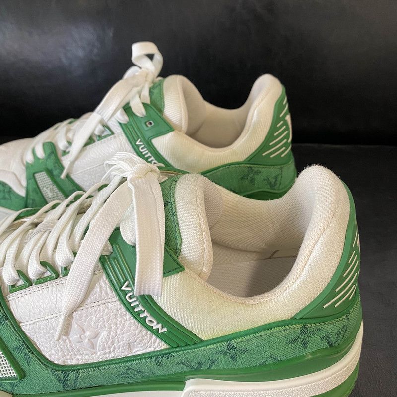 Louis Vuitton Louis Vuitton Stylish Low-Top Trainer in Green and White -2 Size US 9.5 / EU 42-43 - 8 Thumbnail
