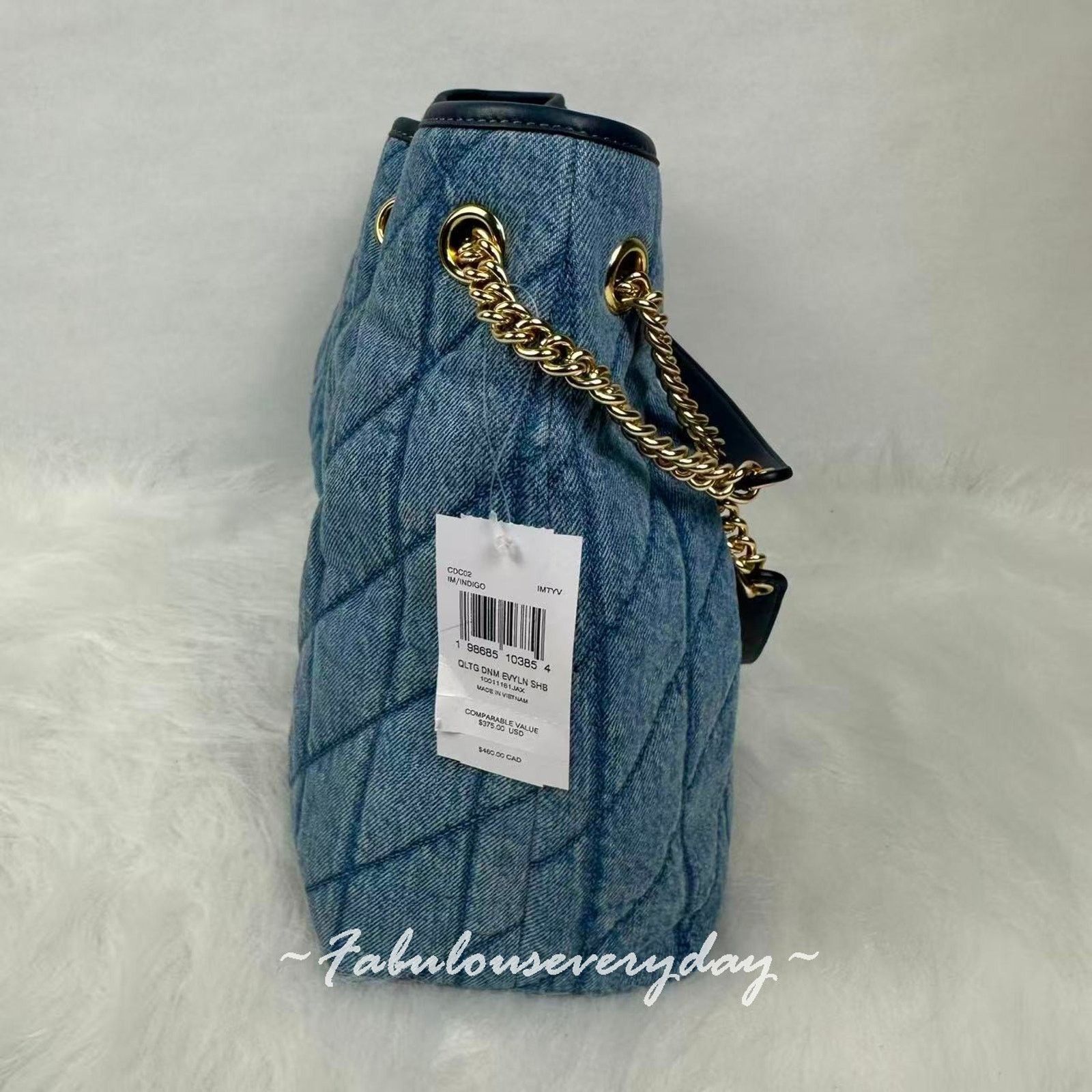 Coach Coach Evelyn Shoulder Bag Regenerative Cotton Quilting Size ONE SIZE - 4 Thumbnail