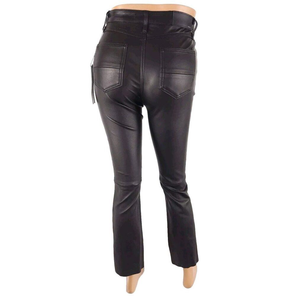 Amiri Amiri The Webster Leather Denim Crop Flare Jeans 26 40 Women Size 26" / US 2 / IT 38 - 7 Thumbnail
