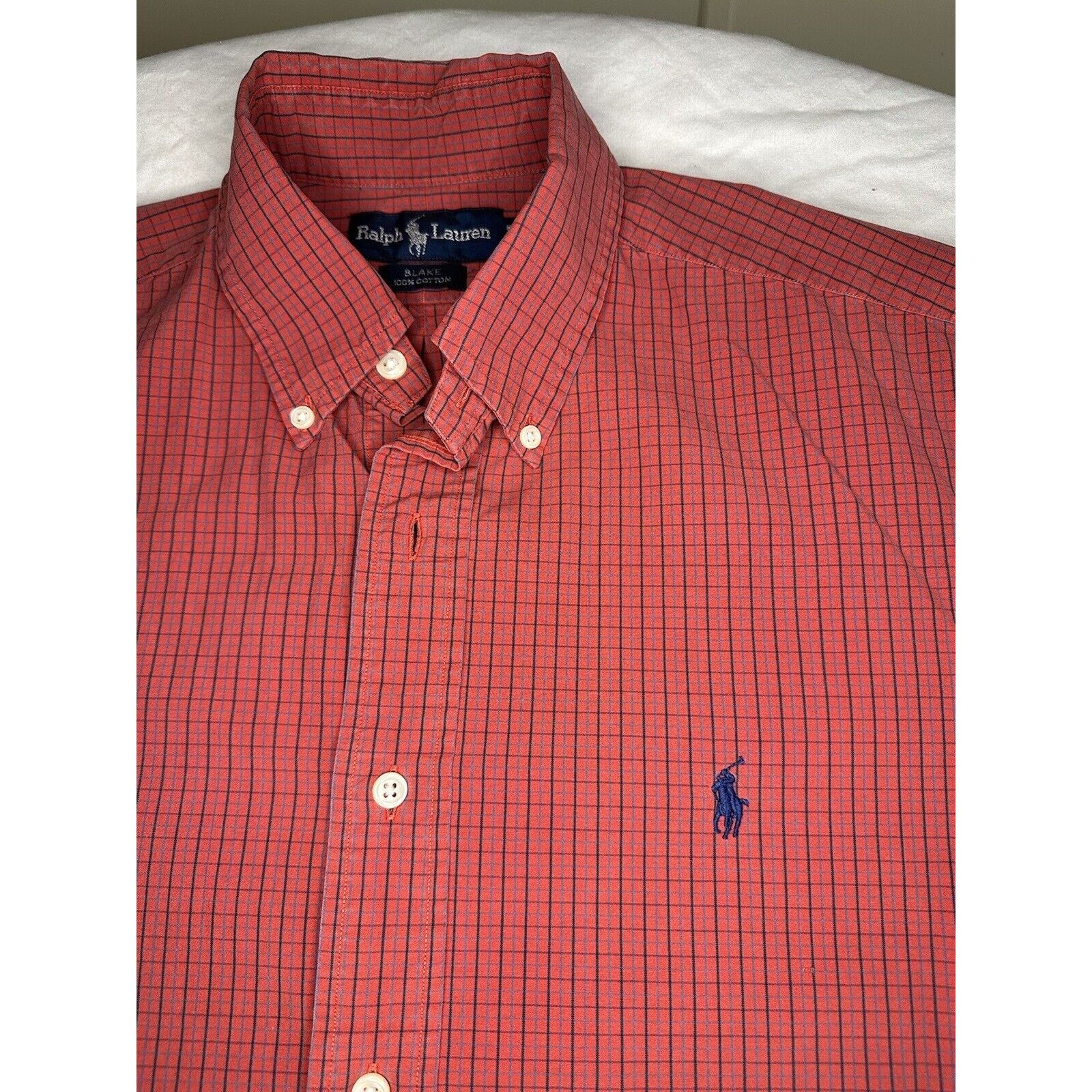 Ralph Lauren Ralph Lauren Button Shirt Blake Medium Red/Blue Check w/Pony Size US M / EU 48-50 / 2 - 3 Thumbnail