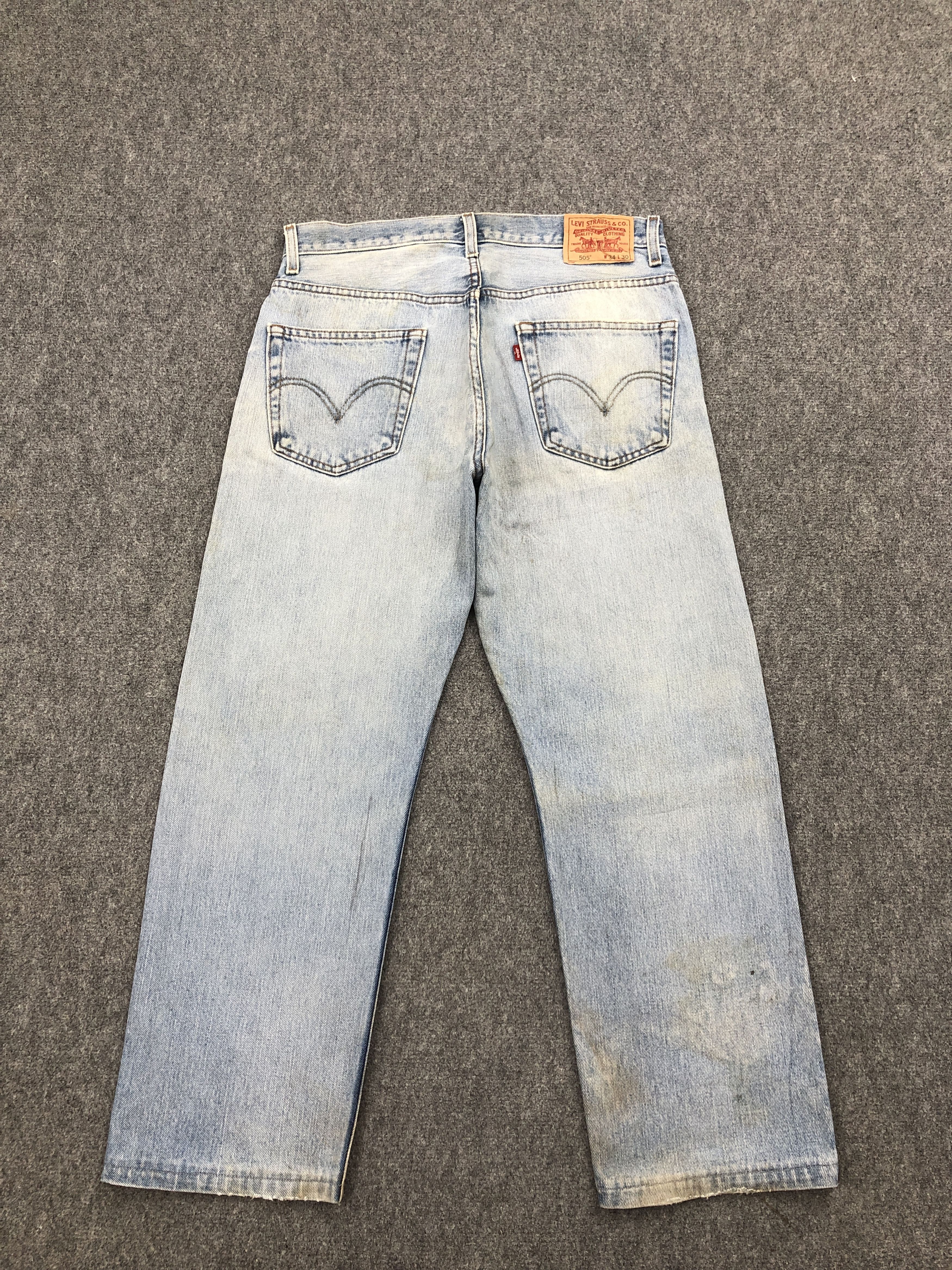 Levi's × Vintage Vintage Levis 505 Light Washed Denim Jeans Size US 33 - 3 Thumbnail