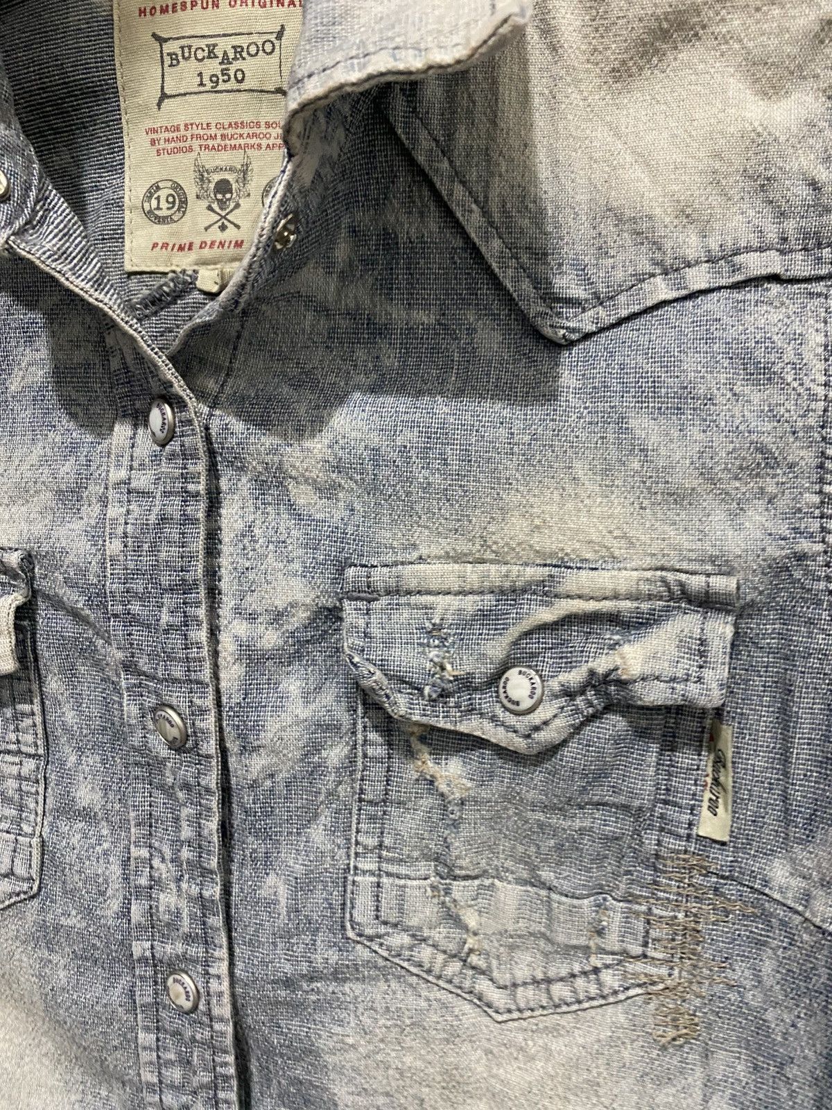 If Six Was Nine 💸BINDINGOFFER💸Japanese buckaro dyed denim shirt goa AA0037 Size US S / EU 44-46 / 1 - 3 Thumbnail
