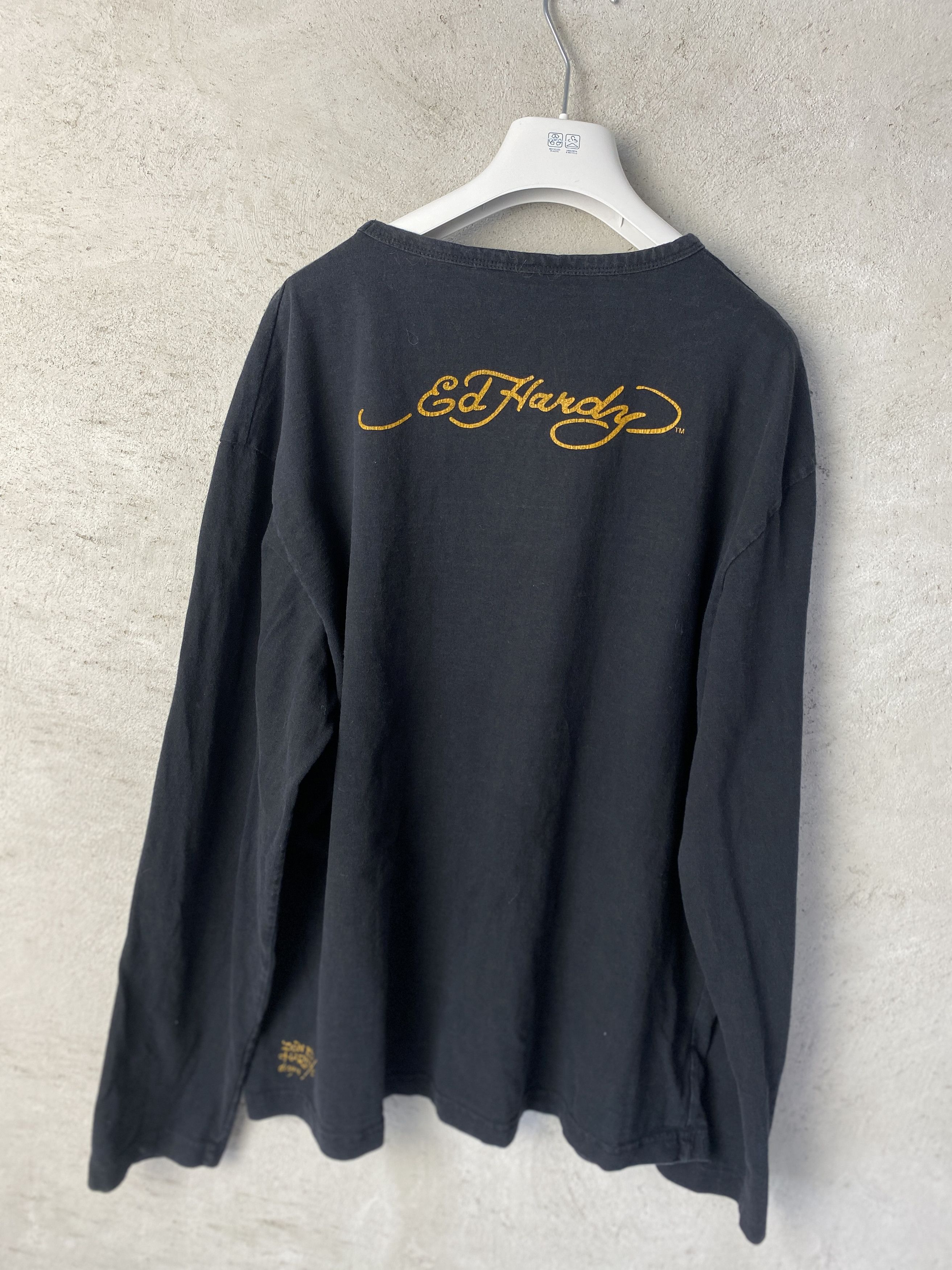 Ed Hardy Ed Hardy big logo long sleeve t-shirt tee y2k 00s Size US XXL / EU 58 / 5 - 3 Thumbnail