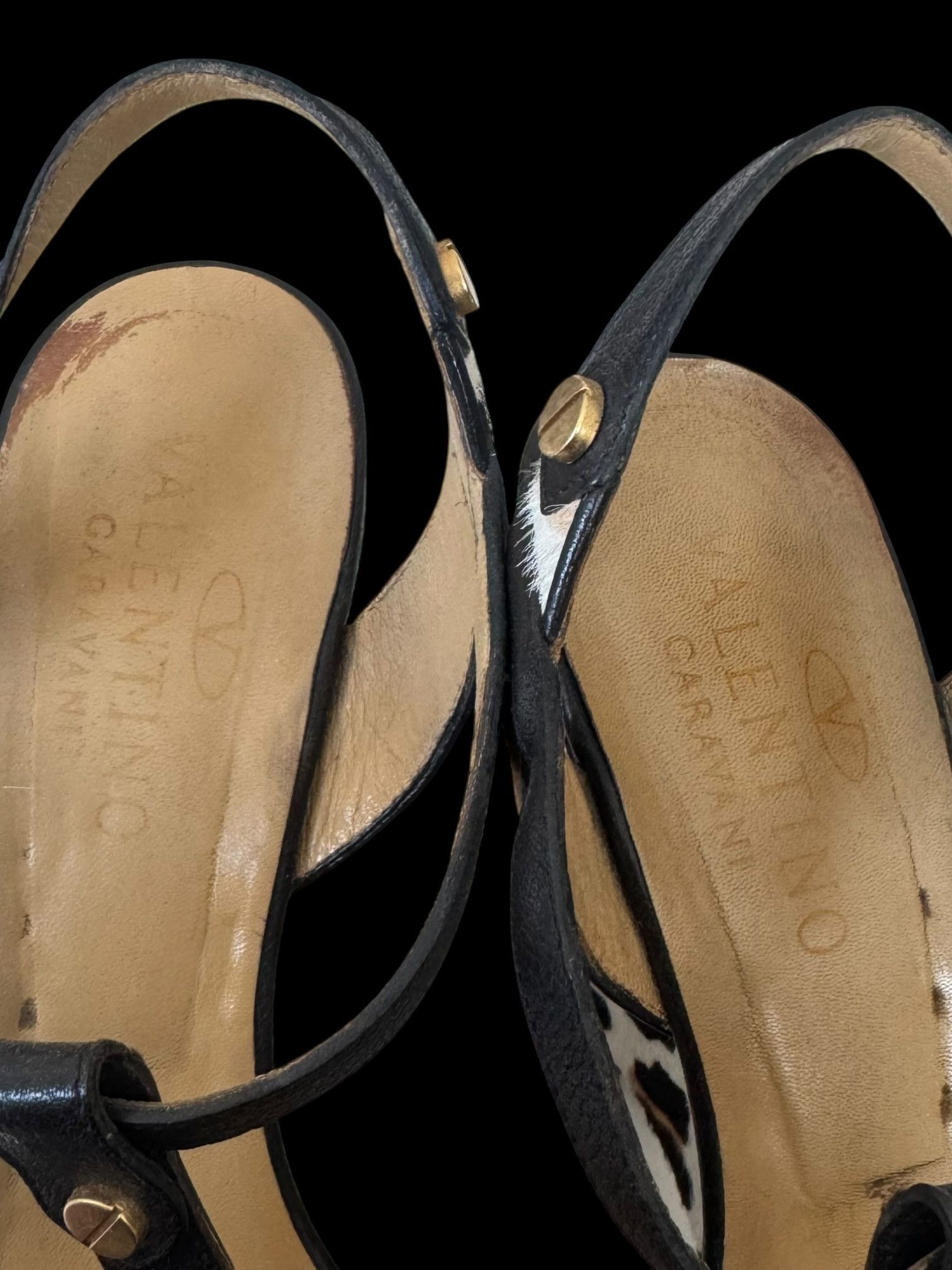 Giovanni Valentino Valentino Garavani Pony Hair Leopard Platform Sandals Size US 11 / IT 41 - 8 Thumbnail