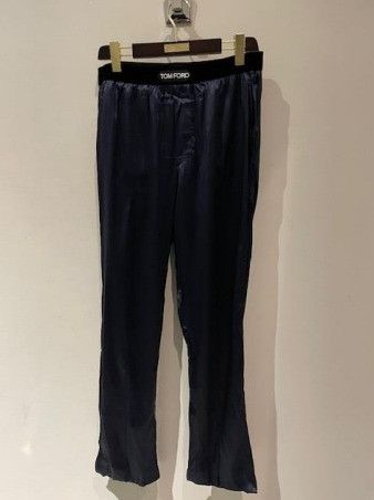 Tom Ford o1w1db10525 T4H20 Silk Pajama Pant in Navy Blue Size US 34 / EU 50 - 1 Preview