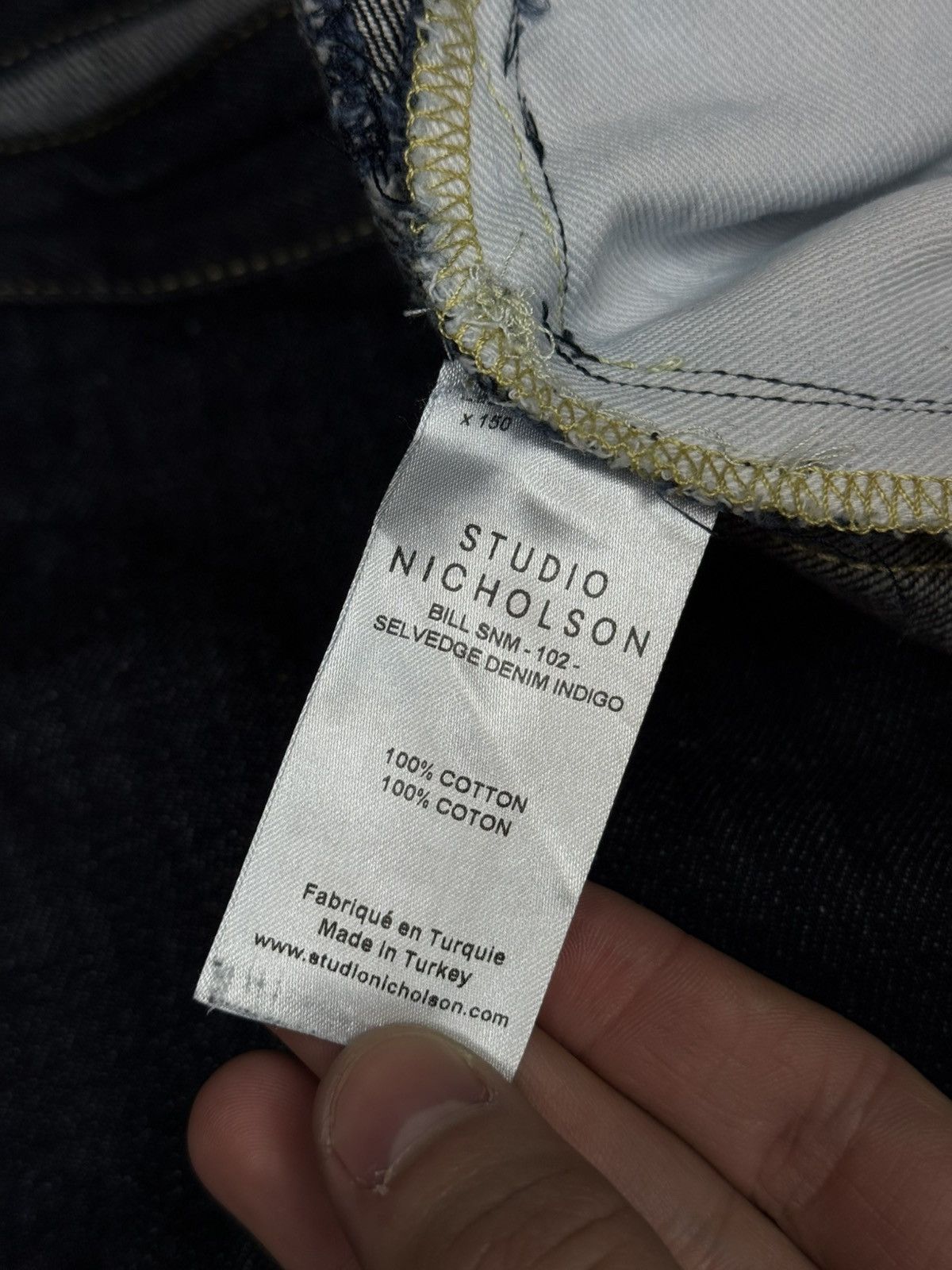Studio Nicholson Studio Nicholson Bill SNM 102 Selvedge Blue Japanese Pants Size US 33 - 18 Thumbnail