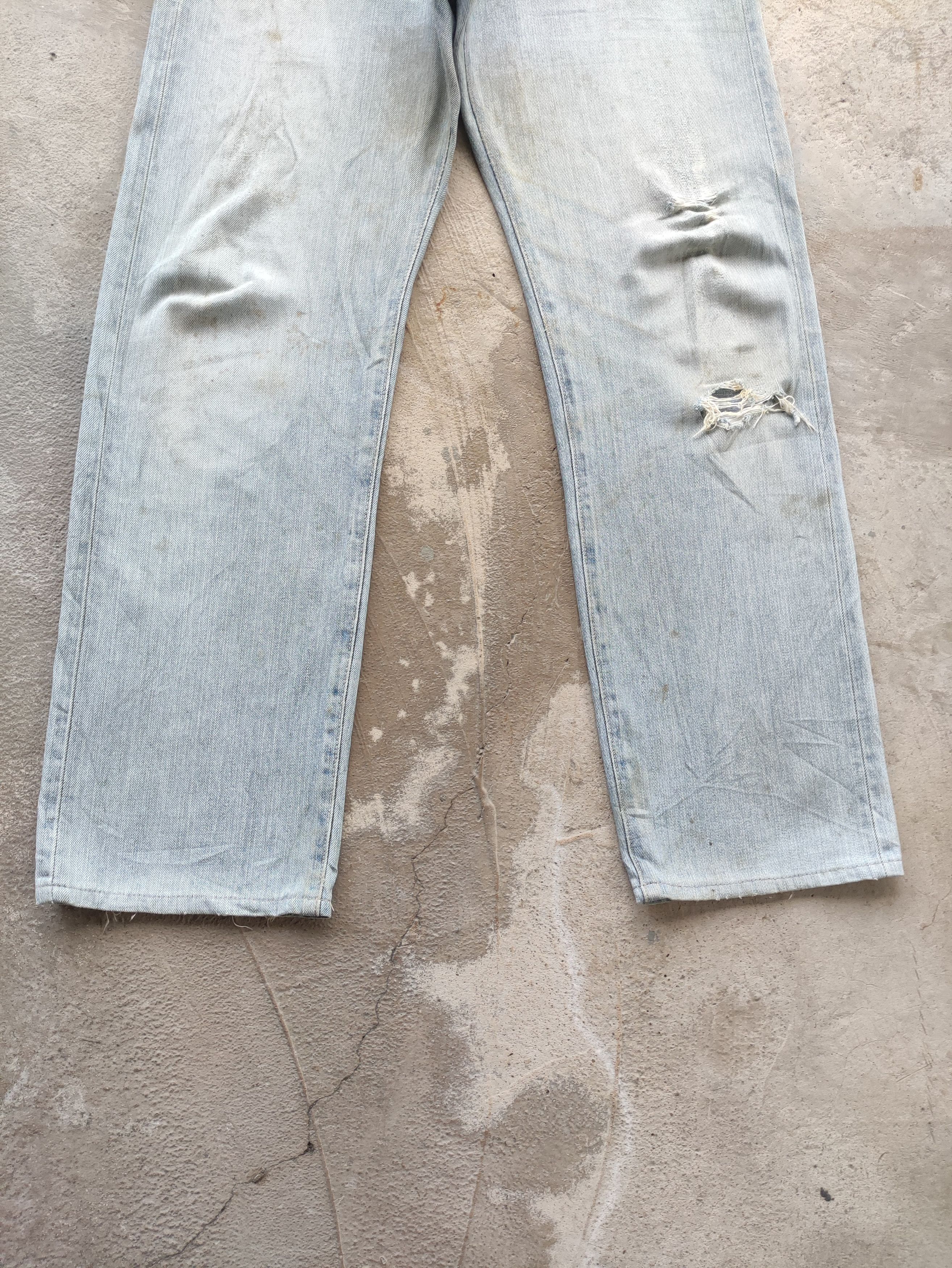 Edwin Vintage Edwin 505 Japan Baggy Jean Distressed Faded Denim Size US 33 - 4 Thumbnail
