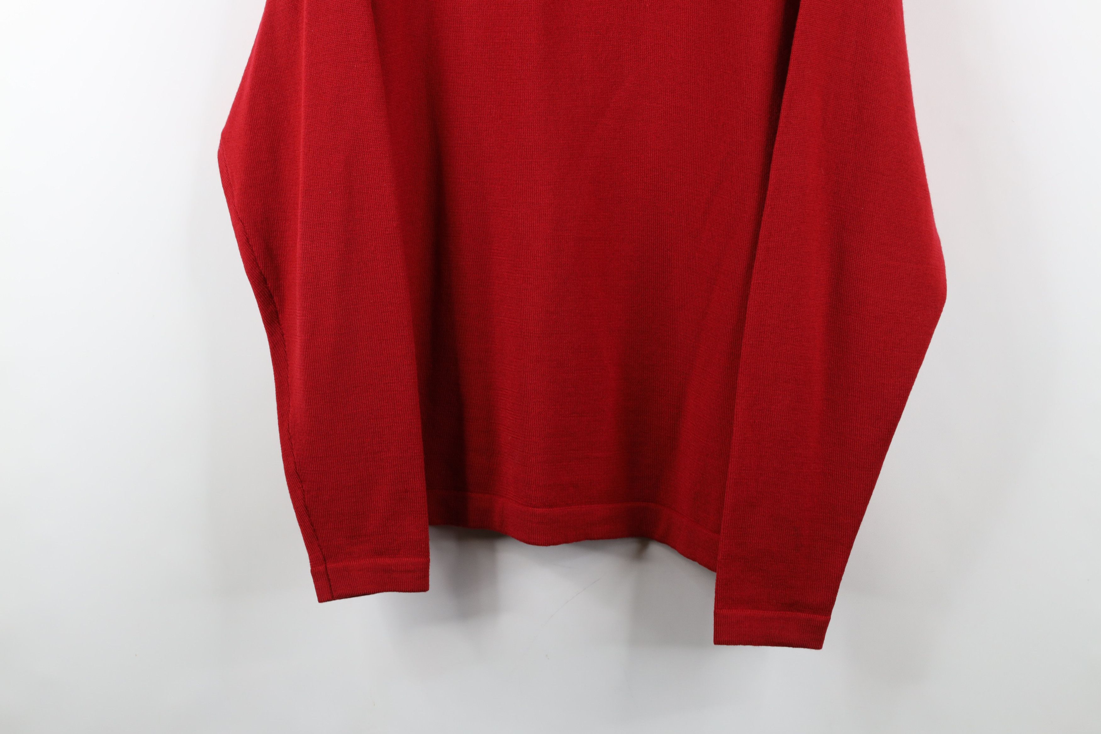 Gap Vintage 90s Gap Merino Wool Knit Collared Polo Sweater Red Size US S / EU 44-46 / 1 - 3 Thumbnail