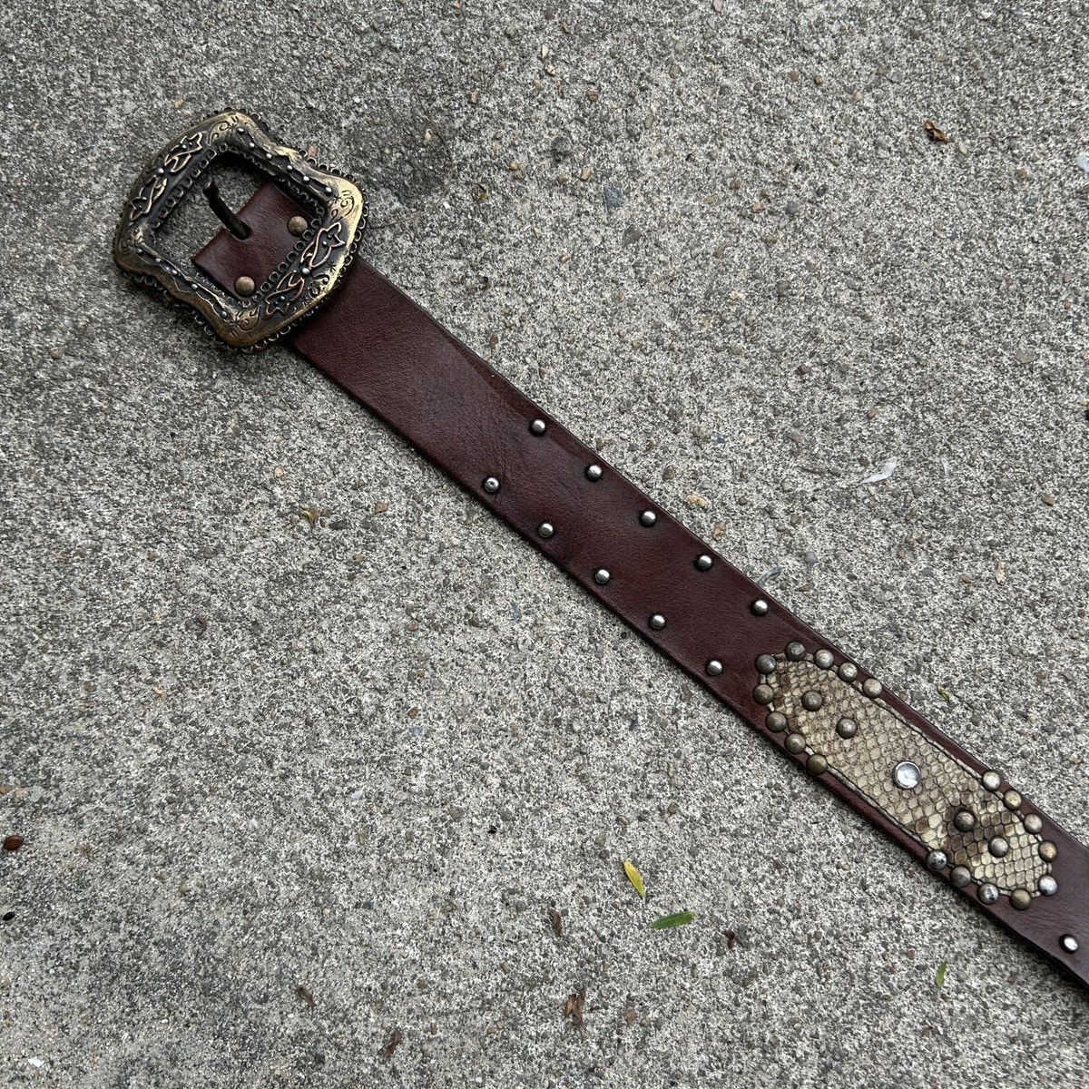 Vintage Vintage studded leather belt (Kapital Style) Size ONE SIZE - 10 Thumbnail