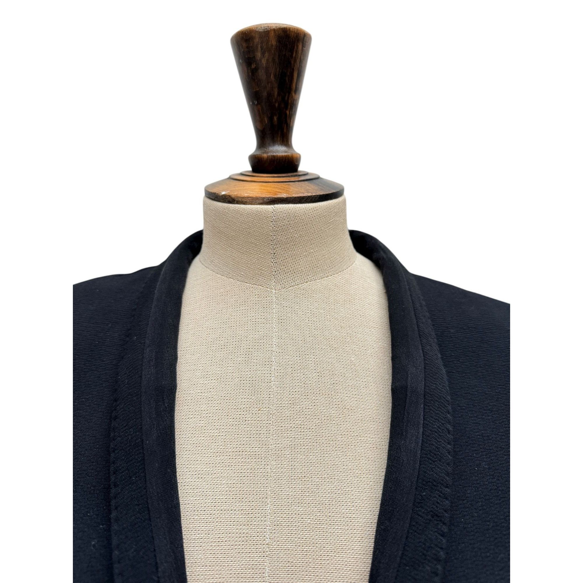 Hermes Black Silk Blazer Jacket Size M / US 6-8 / IT 42-44 - 3 Thumbnail