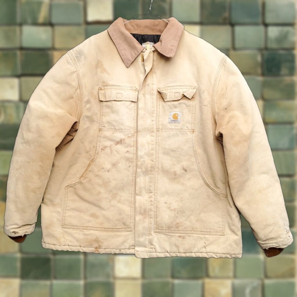 Carhartt VINTAGE Carhartt Jacket Mens XL Brown Arctic Duck Canvas Quilt Lined Outdoor Work Zip Pockets Casual Mens Size US XL / EU 56 / 4 - 1 Thumbnail
