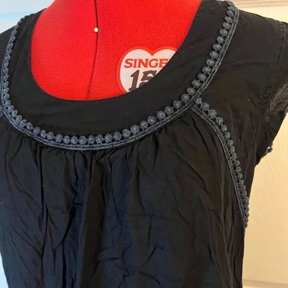 Other Black Embroidered Shift Dress By Magazine M Size M / US 6-8 / IT 42-44 - 3 Thumbnail
