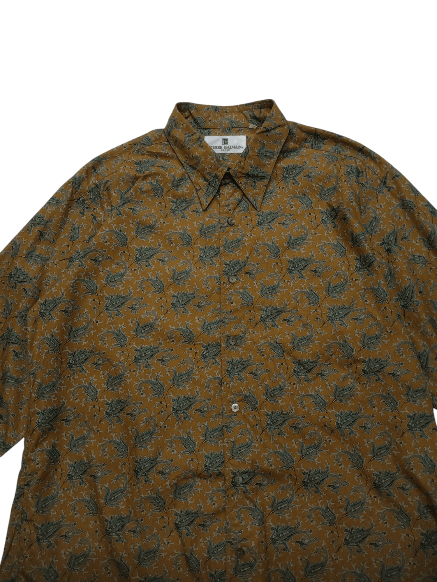 Pierre Balmain × Vintage Rare Vintage Pierre Balmain Paris Bandana Shirt Size US L / EU 52-54 / 3 - 5 Thumbnail
