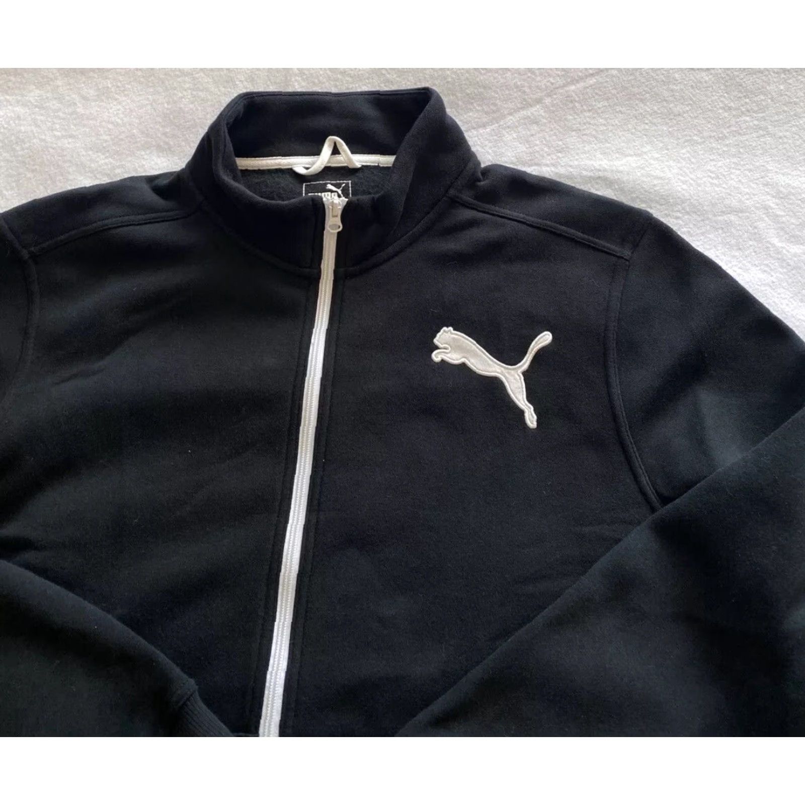 Puma PUMA Sweater Adult Extra Large Black Full Zip Sweatshirt Track Coat Mens/20-30 Size US XL / EU 56 / 4 - 2 Thumbnail
