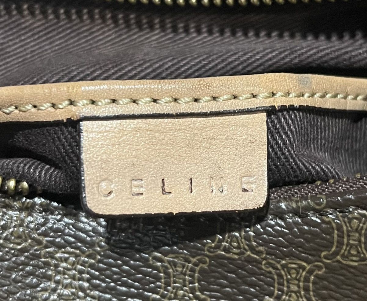 Celine Authentic CELINE Canvas Calfskin Macadam Hobo Shoulder Bag Size ONE SIZE - 17 Thumbnail