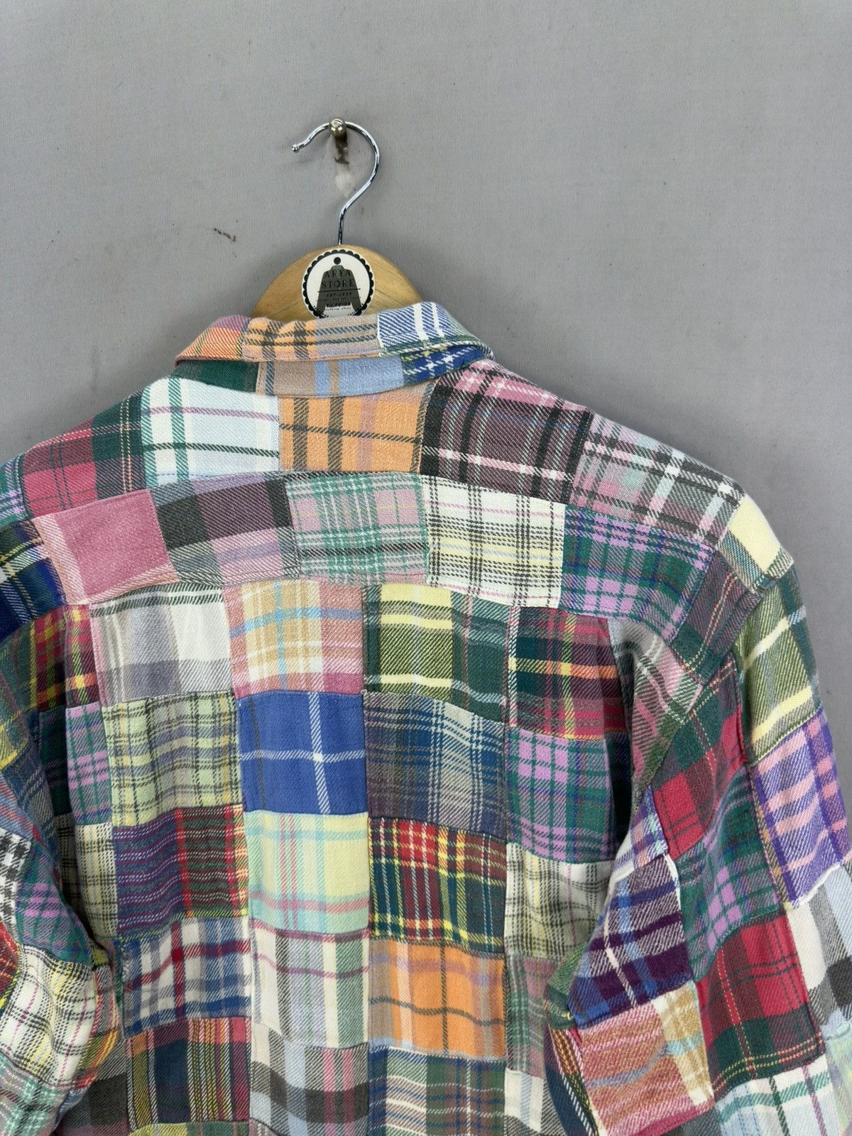 Japanese Brand Patchwork Flannel Shirt Button Up by Catherine Museum Size US L / EU 52-54 / 3 - 5 Thumbnail