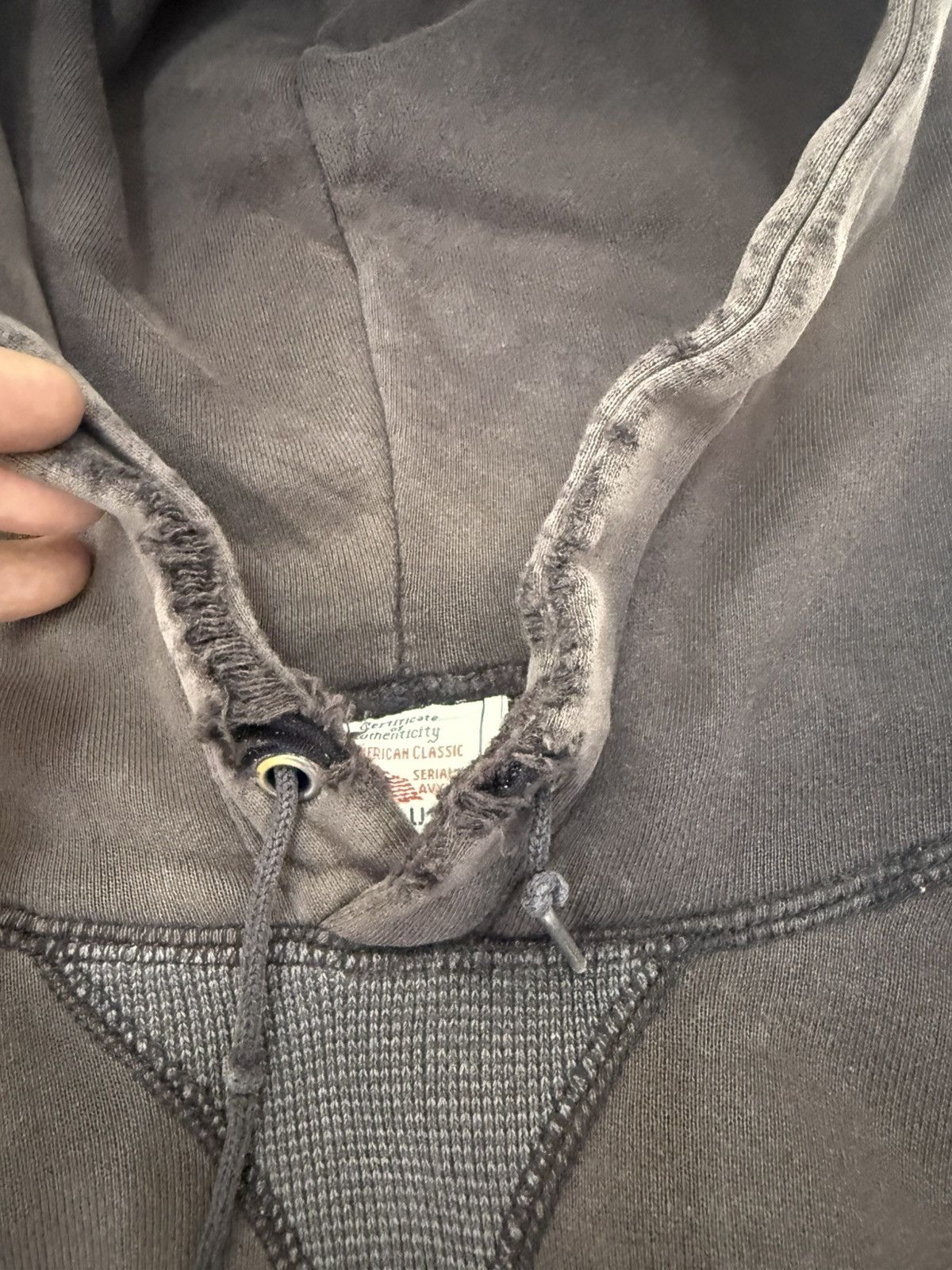 Avirex 🔥 Avirex LTD Athletic Discolored Crazy Distressed Hoodie -L Size US L / EU 52-54 / 3 - 6 Thumbnail