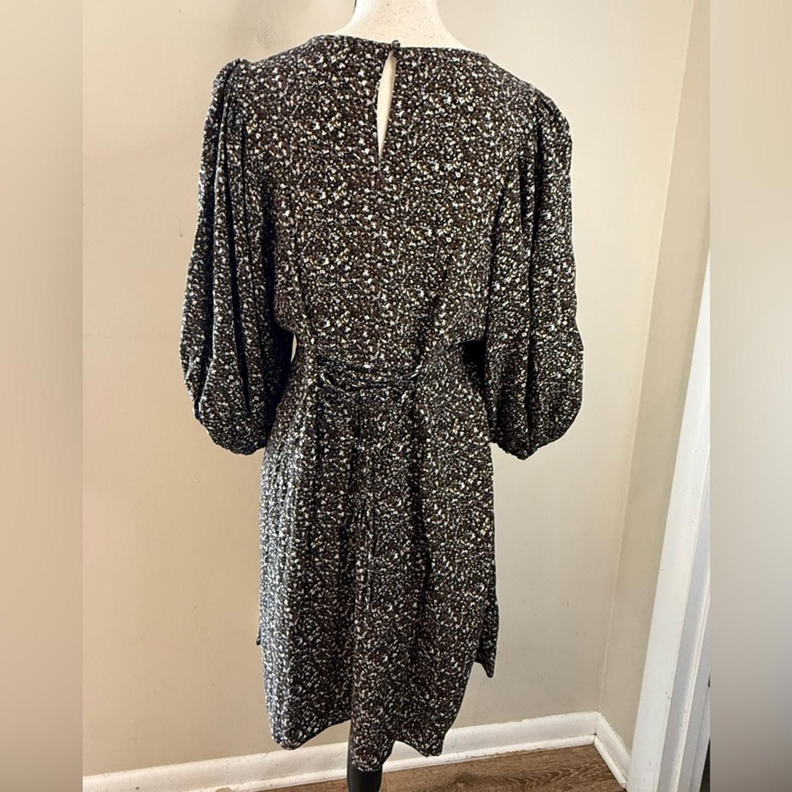 Other & Other Stories floral prairie dress brown blue white SZ 4 Size S / US 4 / IT 40 - 4 Thumbnail