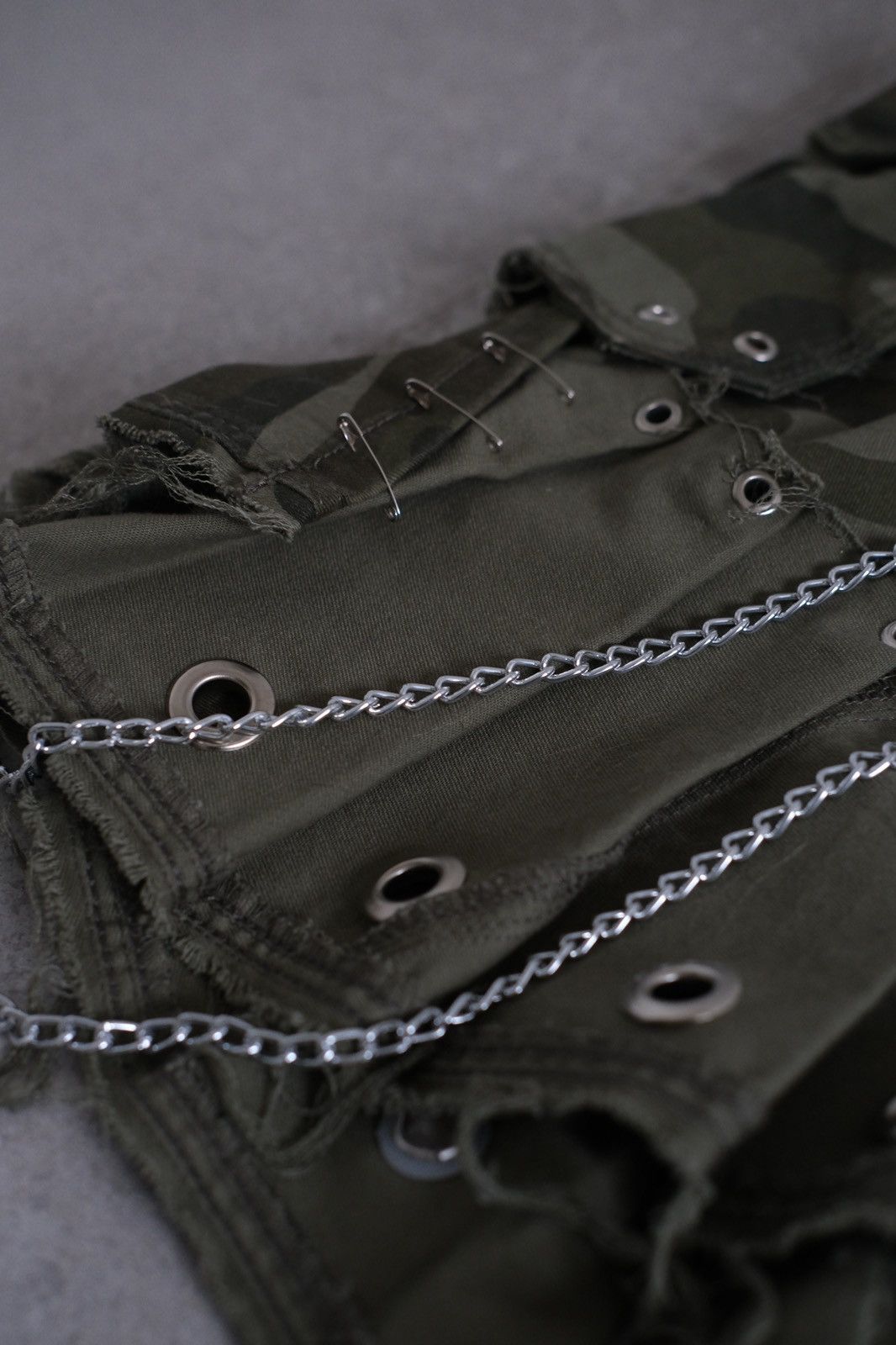 Handmade × Vintage Custom denim skirt y2k avant-garde Size 28" / US 6 / IT 42 - 9 Thumbnail