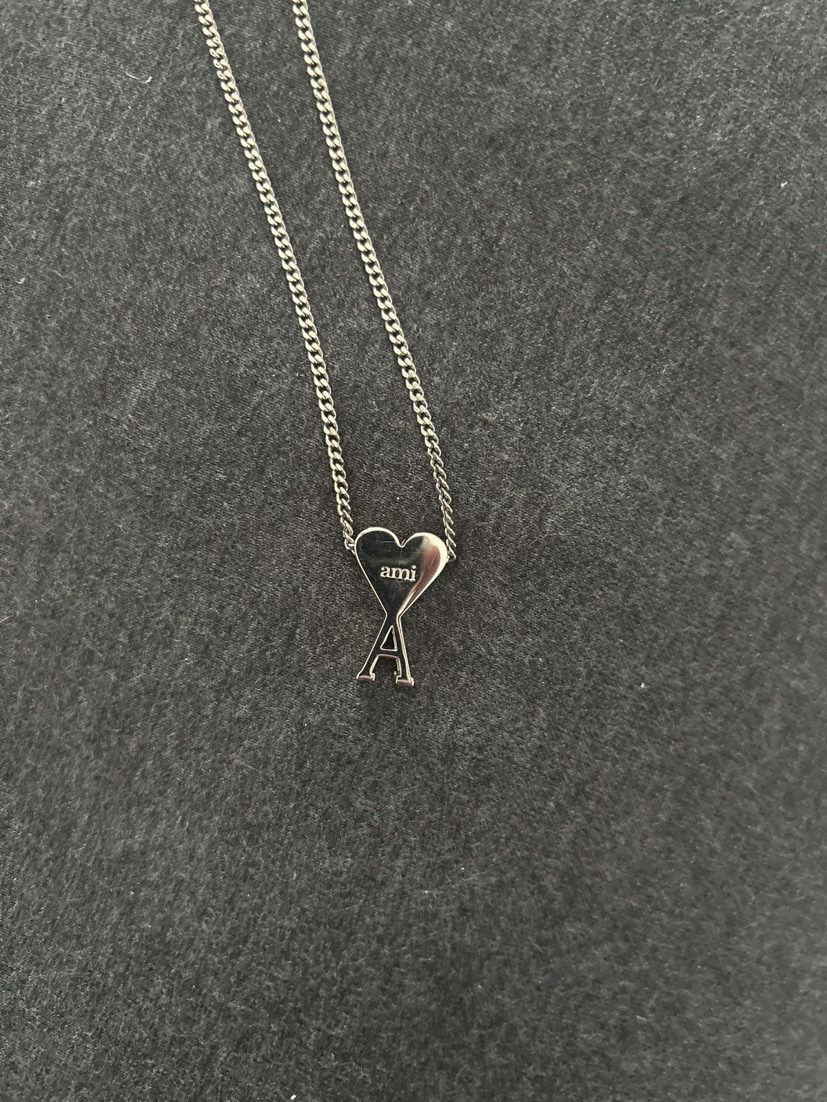 AMI SILVER BRASS AMI DE COEUR PENDANT NECKLACE Size ONE SIZE - 3 Thumbnail