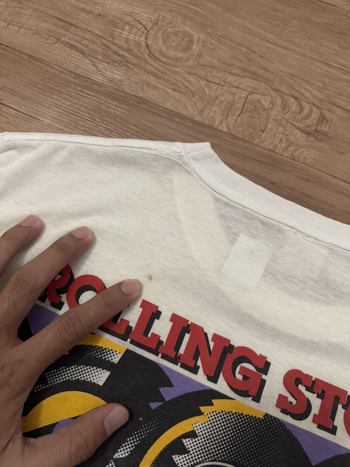 Band Tees Vintage 80’s Rolling Stones Steel Wheels North American Tee Size US M / EU 48-50 / 2 - 5 Thumbnail
