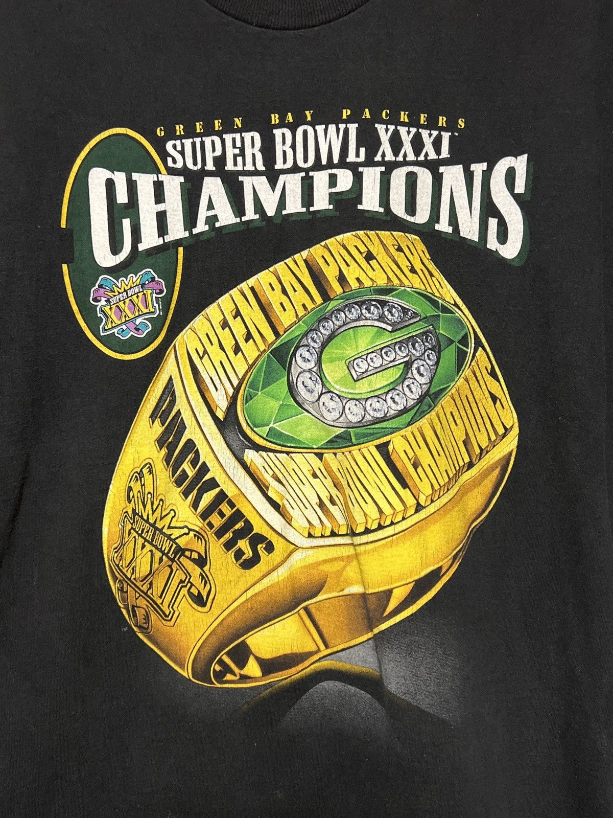 Pro Player 1997 Green Bay Packers Super Bowl XXXI Champions Ring Tee XL Size US XL / EU 56 / 4 - 7 Thumbnail