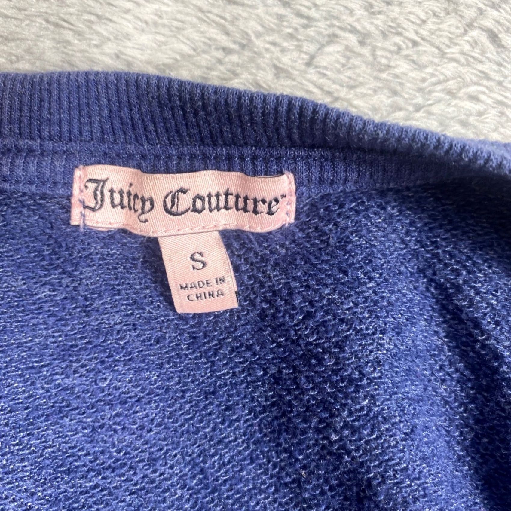 Juicy Couture Juicy Couture Sweater Women's Small Blue Knit Lace Up Back Y2K Retro Long Sleeve Size S / US 4 / IT 40 - 3 Thumbnail