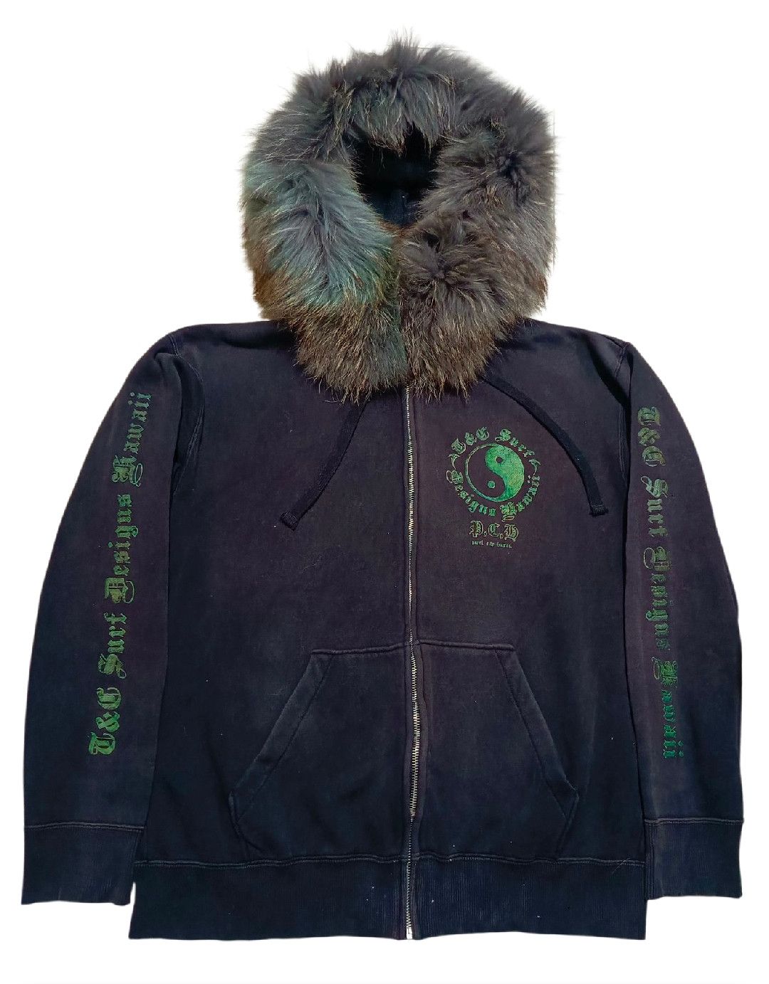 14th Addiction T&C Surf Designs Destroyed Sun Padded Hoodie GLAM Size US L / EU 52-54 / 3 - 2 Thumbnail